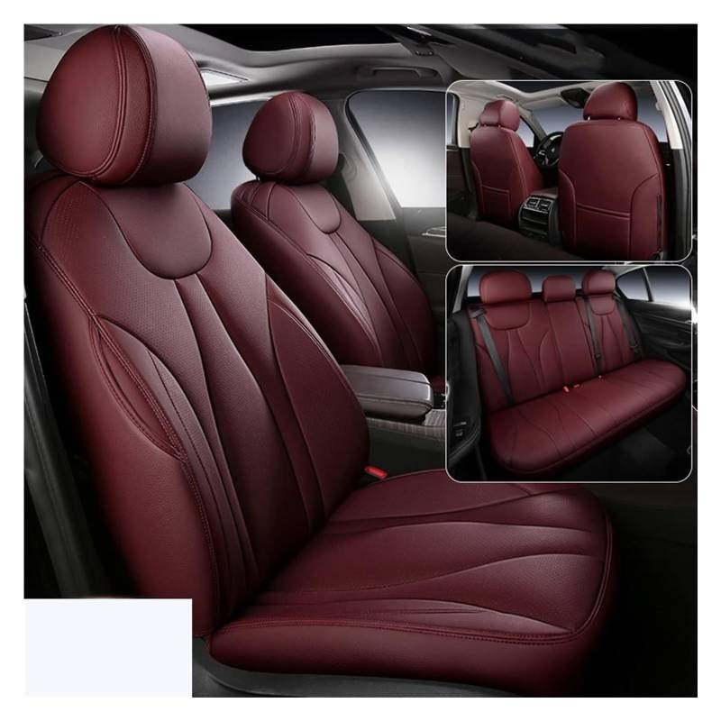 VKVZGPRARW Auto Sitzbezug Für Astra K Für Zafira AH Für Vectra B Für Meriva B Autositz Set Sitzkissen Abdeckung Schutz Custom Auto Sitzbezug Set(Wine Red) von VKVZGPRARW