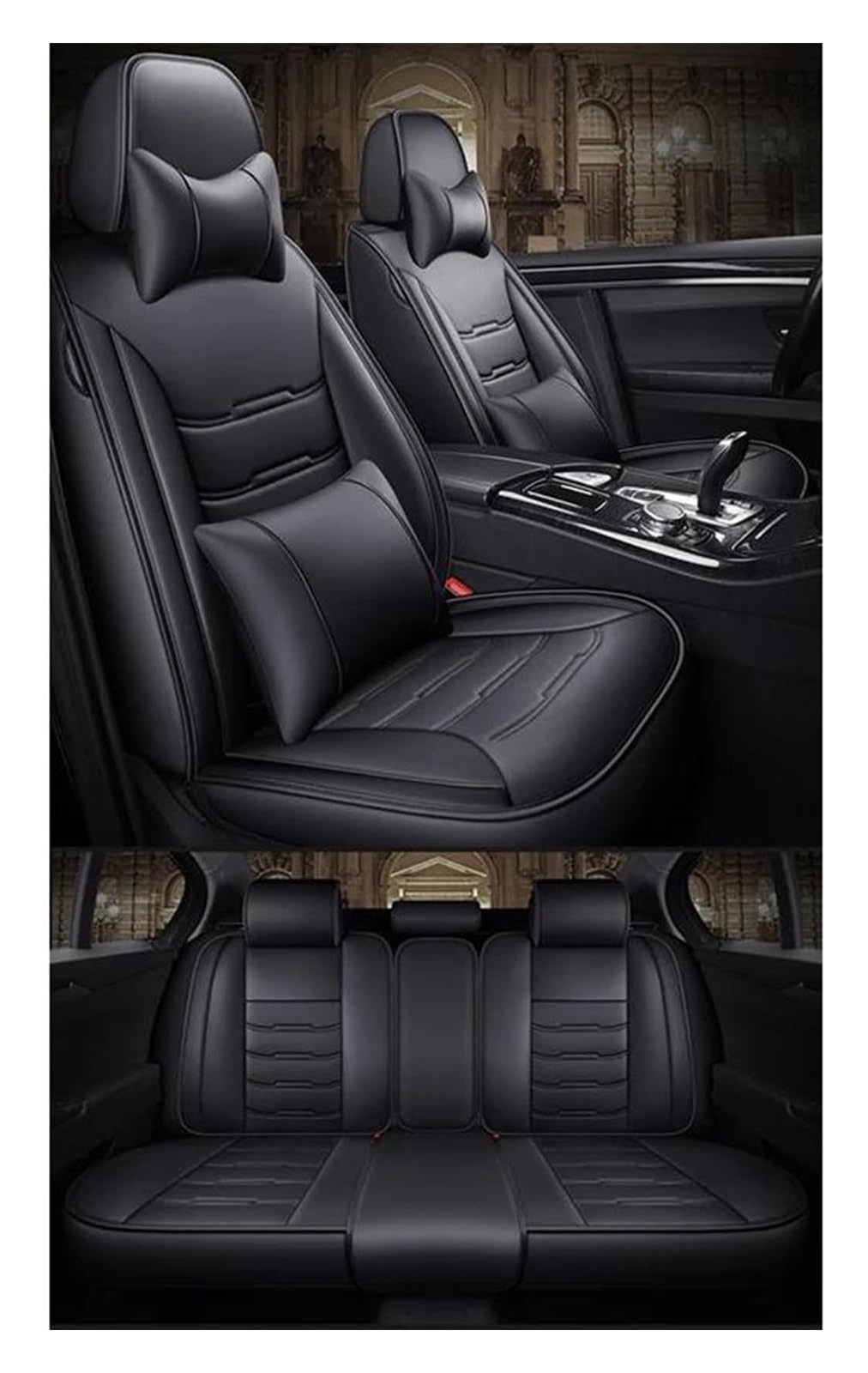 VKVZGPRARW Auto Sitzbezug Für B&MW 7er Für E38 E65 F01 F02 F03 F04 G11G12 Autoinnendetails Autositzbezüge Universal 5-Sitzer-Autositzbezug(Black A) von VKVZGPRARW