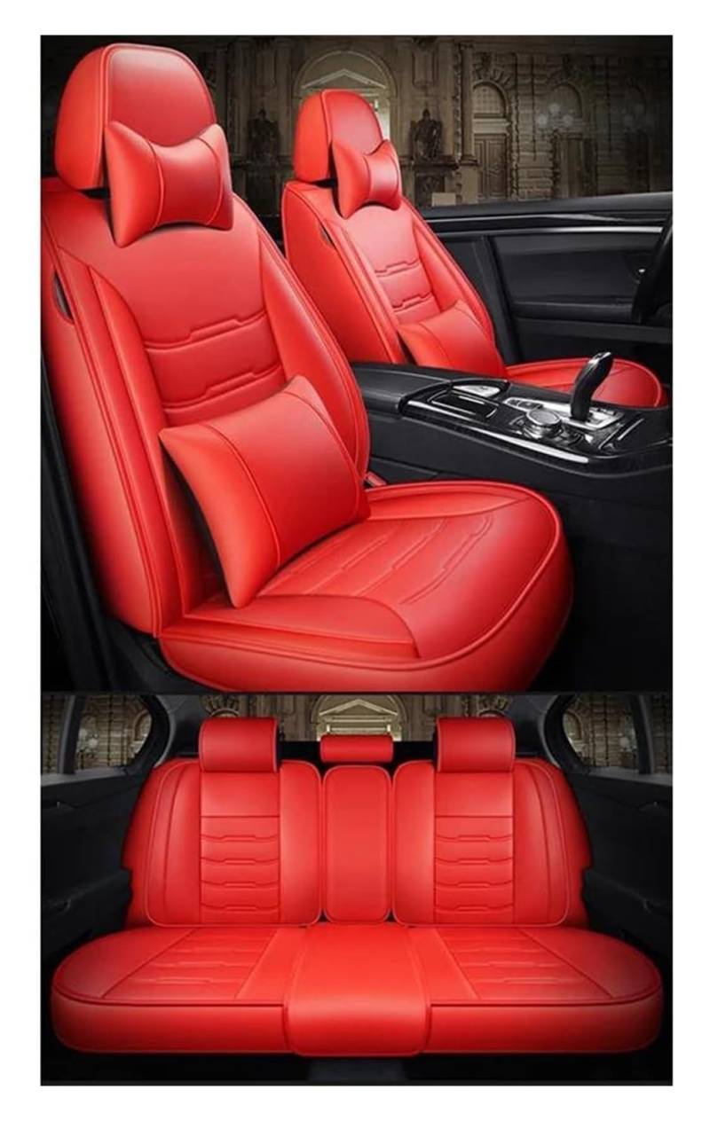 VKVZGPRARW Auto Sitzbezug Für B&MW 7er Für E38 E65 F01 F02 F03 F04 G11G12 Autoinnendetails Autositzbezüge Universal 5-Sitzer-Autositzbezug(Red A) von VKVZGPRARW