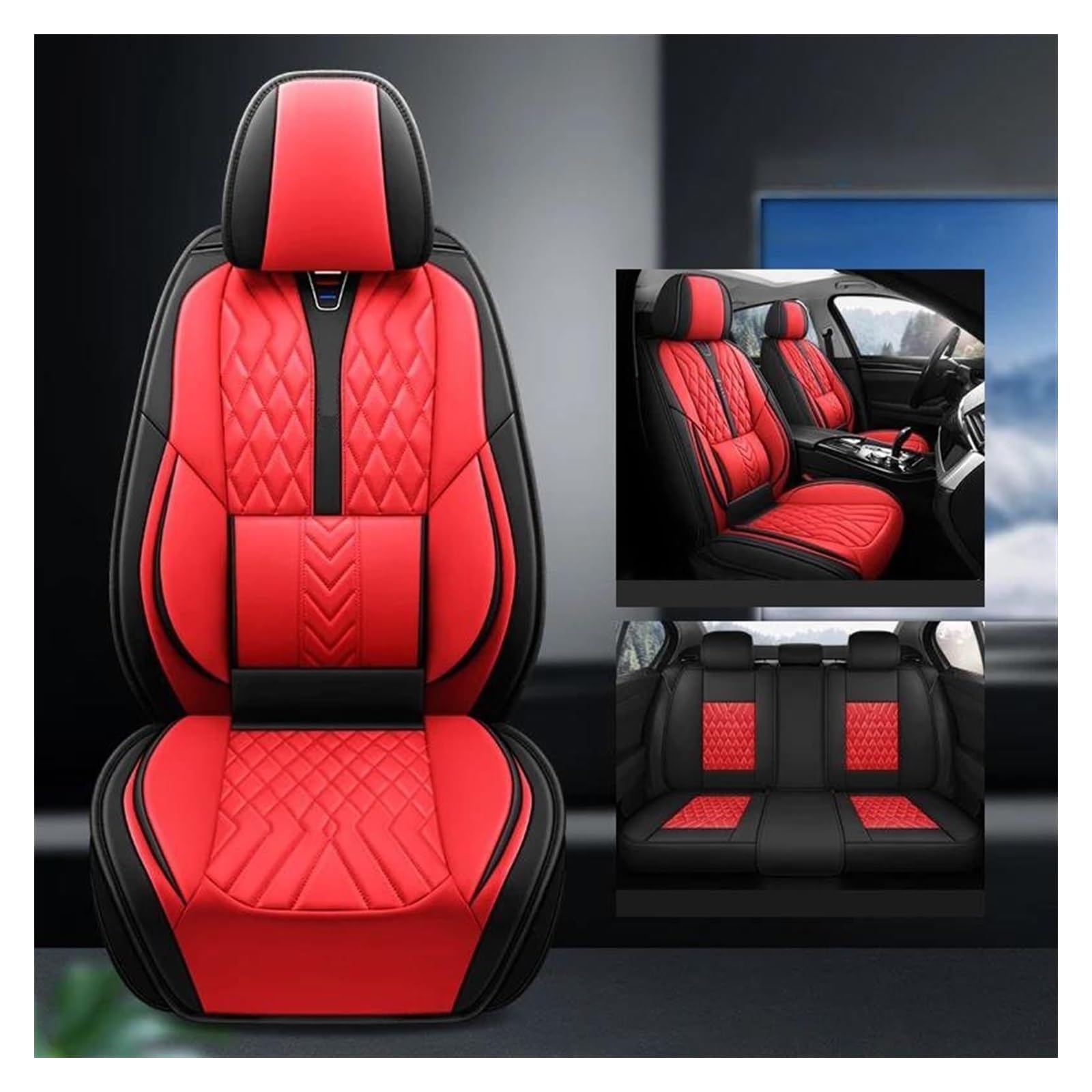VKVZGPRARW Auto Sitzbezug Für B&MW Für X5 E53 X1 F48 E61 Für Qashqai J10 Für Versa Für Juke Für Astra H Autositzbezüge Komplettset(Color 2) von VKVZGPRARW