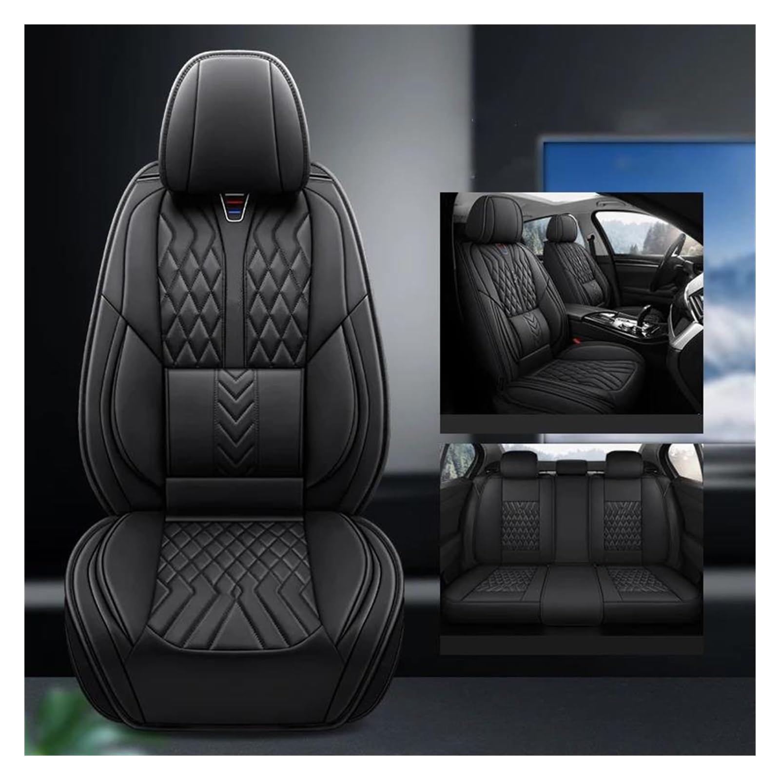 VKVZGPRARW Auto Sitzbezug Für B&MW Für X5 E53 X1 F48 E61 Für Qashqai J10 Für Versa Für Juke Für Astra H Autositzbezüge Komplettset(Color 4) von VKVZGPRARW