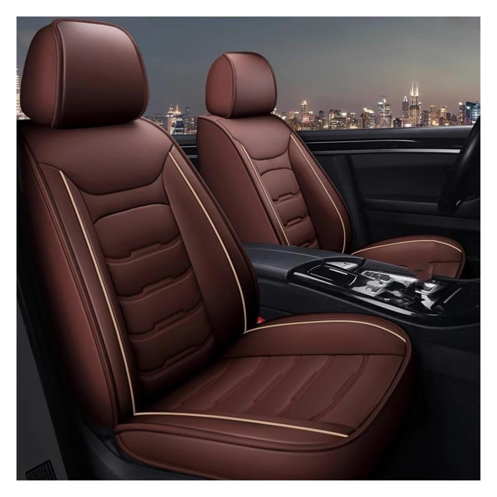 VKVZGPRARW Auto Sitzbezug Für B&MW X5 E70 E53 F15 F85 X6 X7 X2 X1 X4 F39 X3 E83 F25 X3 G01 F97 Autositzbezüge 5 Sitze Autoinnenausstattung(7) von VKVZGPRARW