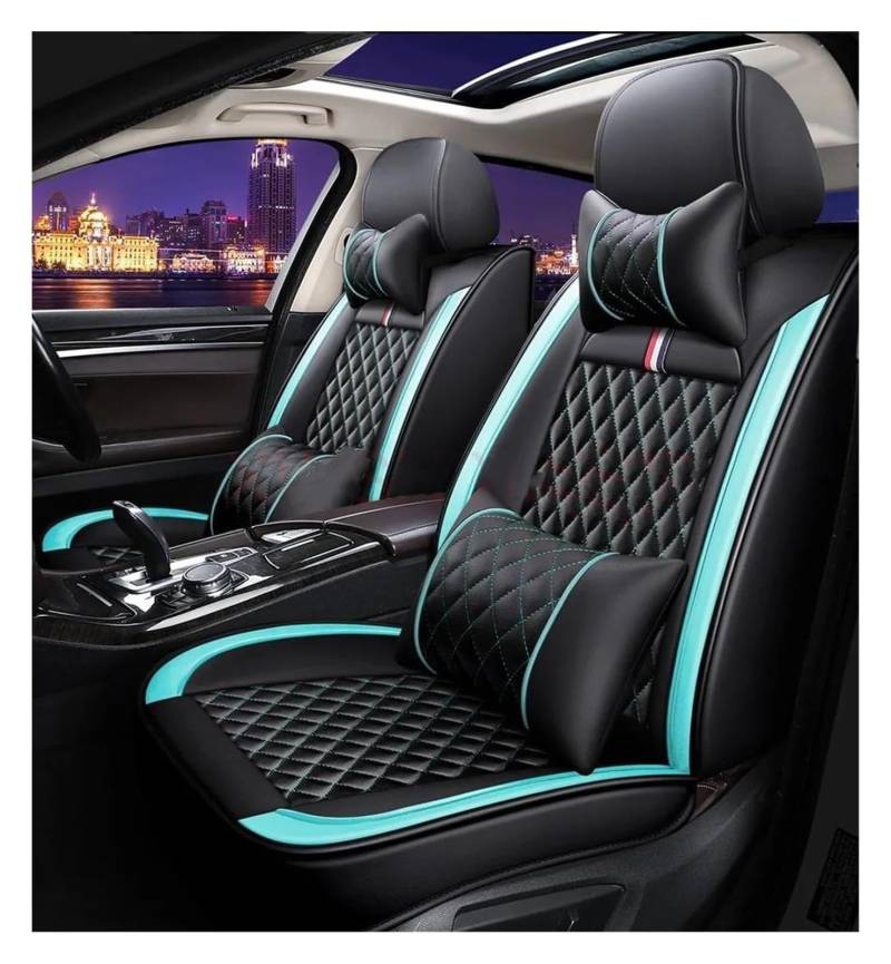 VKVZGPRARW Auto Sitzbezug Für B&mw Alle Automodelle Für X5 E87 X1 X2 X3 X4 X6 X7 M3 M4 M5 Autositzbezug Innenzubehör Autositzbezüge(Luxury Black Blue) von VKVZGPRARW