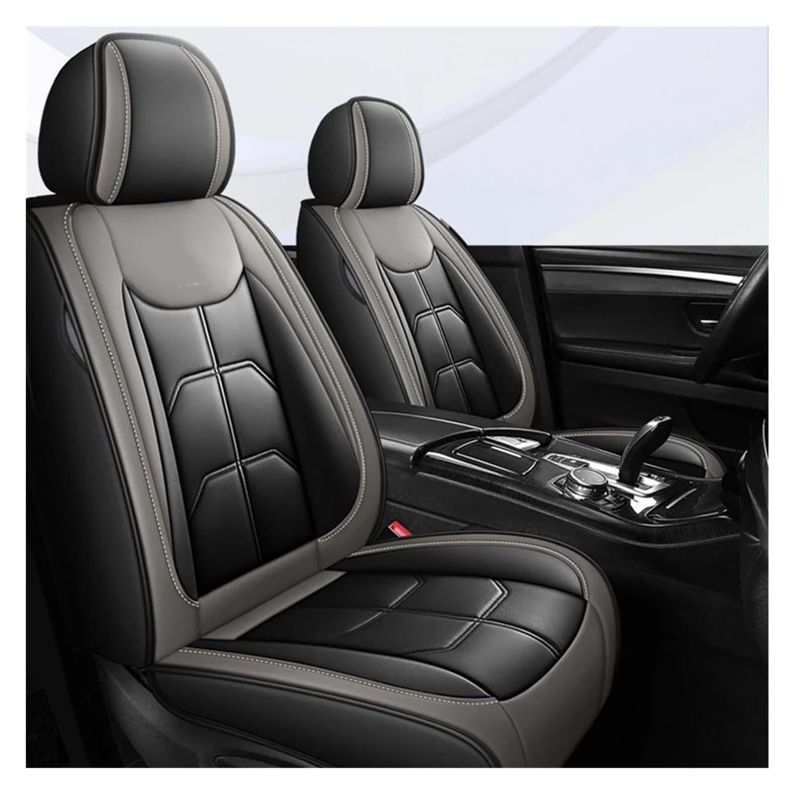 VKVZGPRARW Auto Sitzbezug Für B&mw Für F10 5er F11 G30 G31 E39 E60 E61 F07 F18 G38 Autositzschoner Autositzbezug Autositzbezüge Universal(Black Grey) von VKVZGPRARW
