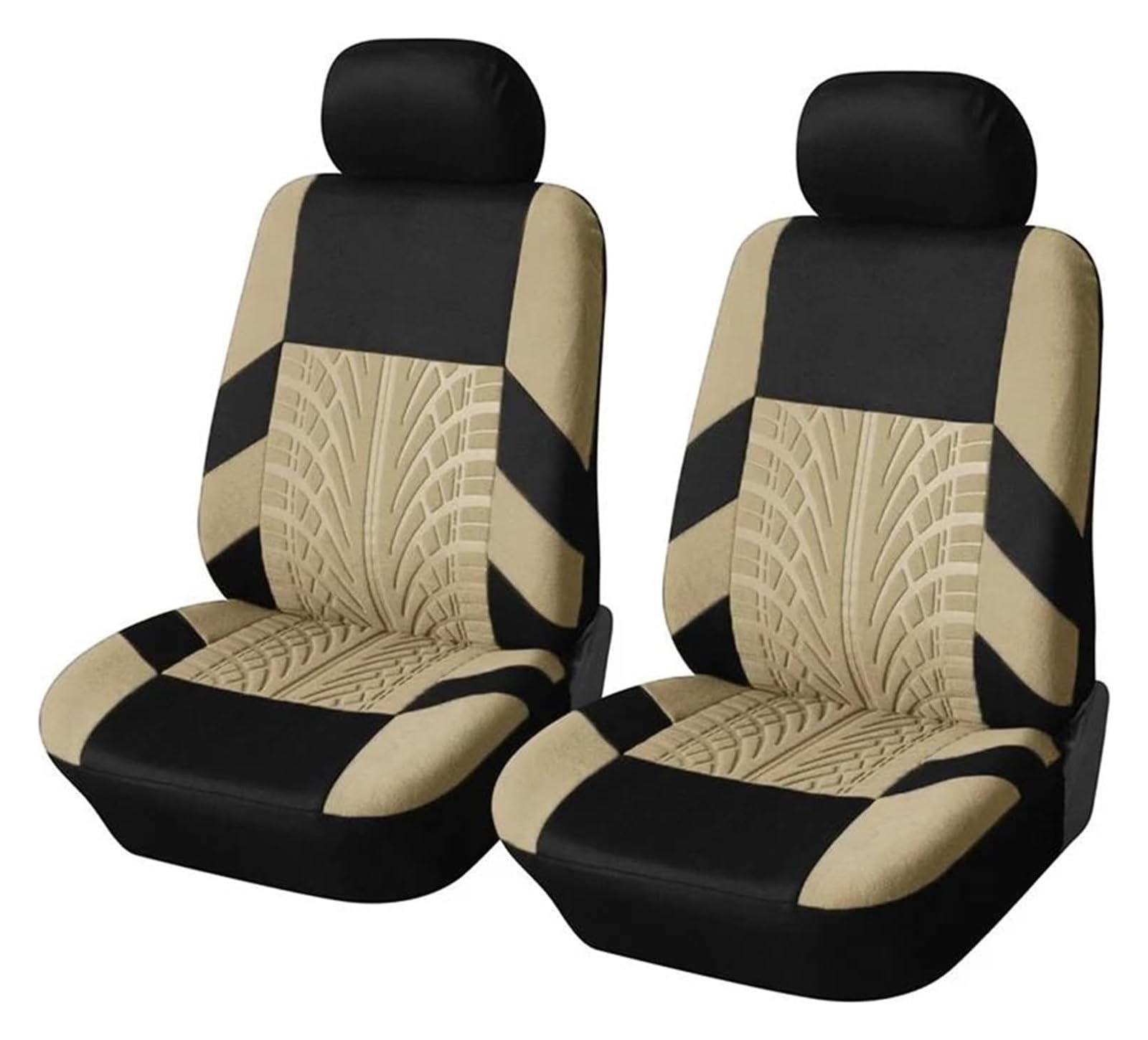 VKVZGPRARW Auto Sitzbezug Für C4 Autositzschutz Autositzbezug Stickerei Autositzbezüge Set Auto Organizer Universal(Beige Front) von VKVZGPRARW