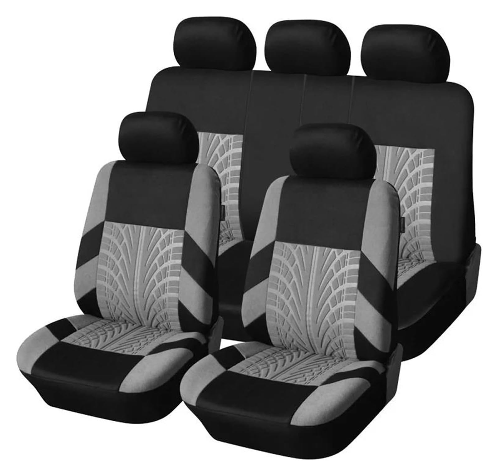 VKVZGPRARW Auto Sitzbezug Für C4 Autositzschutz Autositzbezug Stickerei Autositzbezüge Set Auto Organizer Universal(Gray Full Set) von VKVZGPRARW