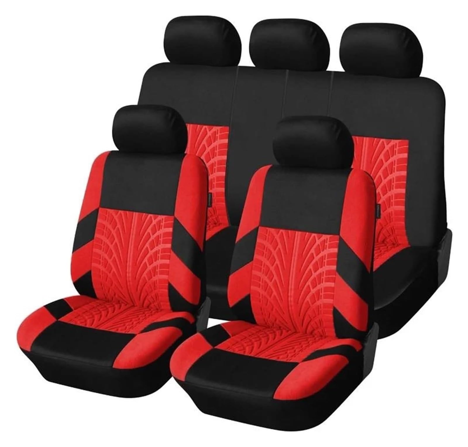 VKVZGPRARW Auto Sitzbezug Für C4 Autositzschutz Autositzbezug Stickerei Autositzbezüge Set Auto Organizer Universal(Red Full Set) von VKVZGPRARW