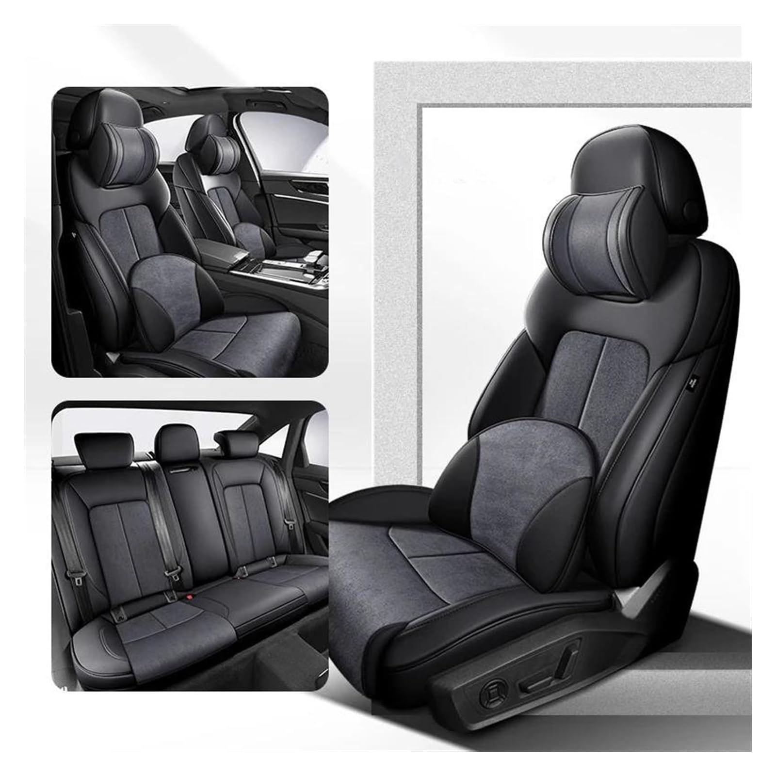 VKVZGPRARW Auto Sitzbezug Für CRV Für City Für Civic 360 ° Surround Passend Für Auto-Innenräume Fahrzeuge Autositzbezüge Custom(Grey A) von VKVZGPRARW