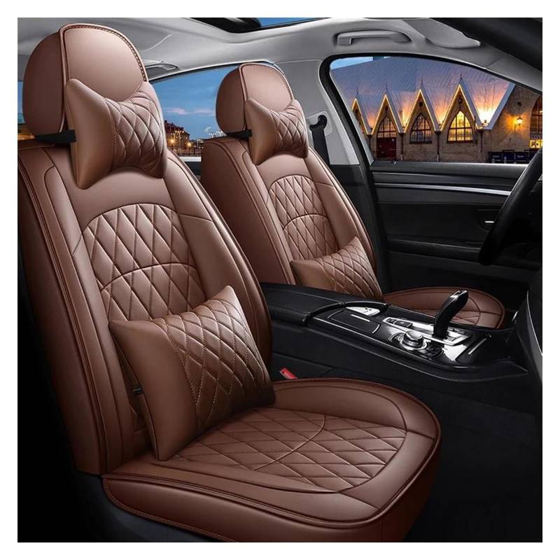 VKVZGPRARW Auto Sitzbezug Für Cherokee Für Compass Für Renegade Für Grand WK Für Wrangler Für Sahara Autositzbezüge Autositzbezug(Braun) von VKVZGPRARW