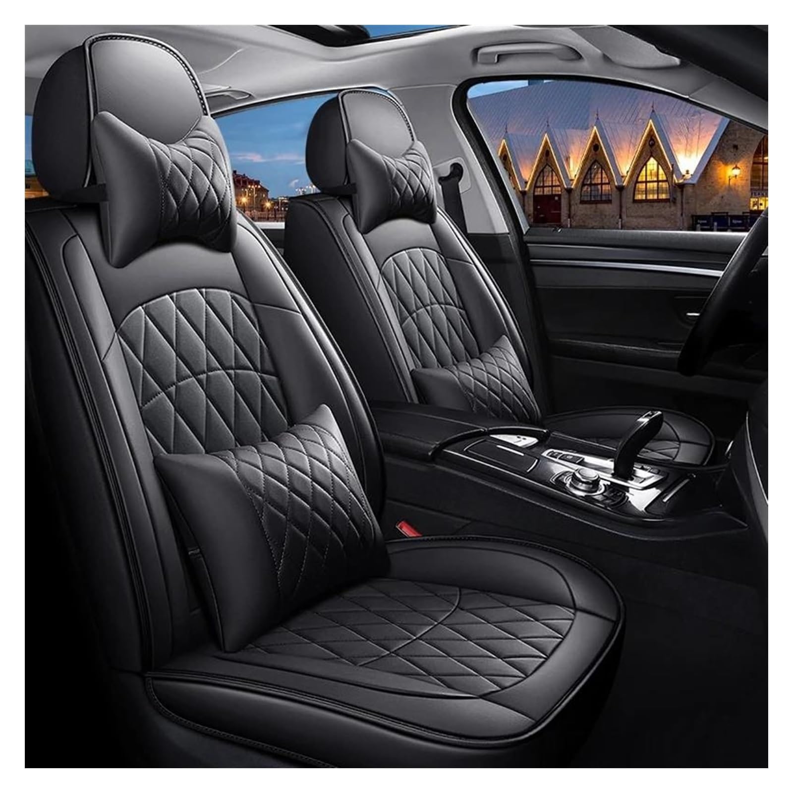 VKVZGPRARW Auto Sitzbezug Für Cherokee Für Compass Für Renegade Für Grand WK Für Wrangler Für Sahara Autositzbezüge Autositzbezug(Schwarz) von VKVZGPRARW