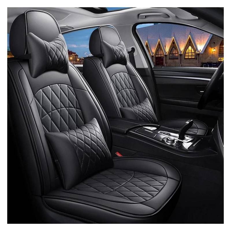 VKVZGPRARW Auto Sitzbezug Für Cherokee Für Compass Für Renegade Für Grand WK Für Wrangler Für Sahara Autositzbezüge Autositzbezug(Schwarz) von VKVZGPRARW