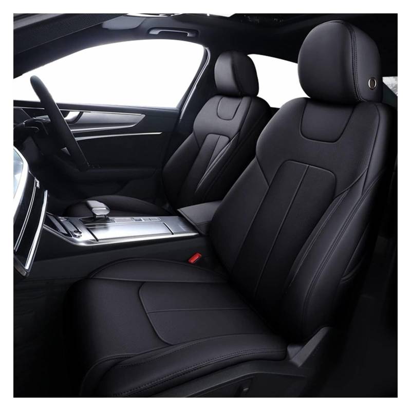 VKVZGPRARW Auto Sitzbezug Für Dodge Für Journey Für Caliber Für Avenger Für Challenger Für Charger Auto Sitzbezug Set Sitzkissen Abdeckung Schutz(Schwarz,Standard Edition) von VKVZGPRARW