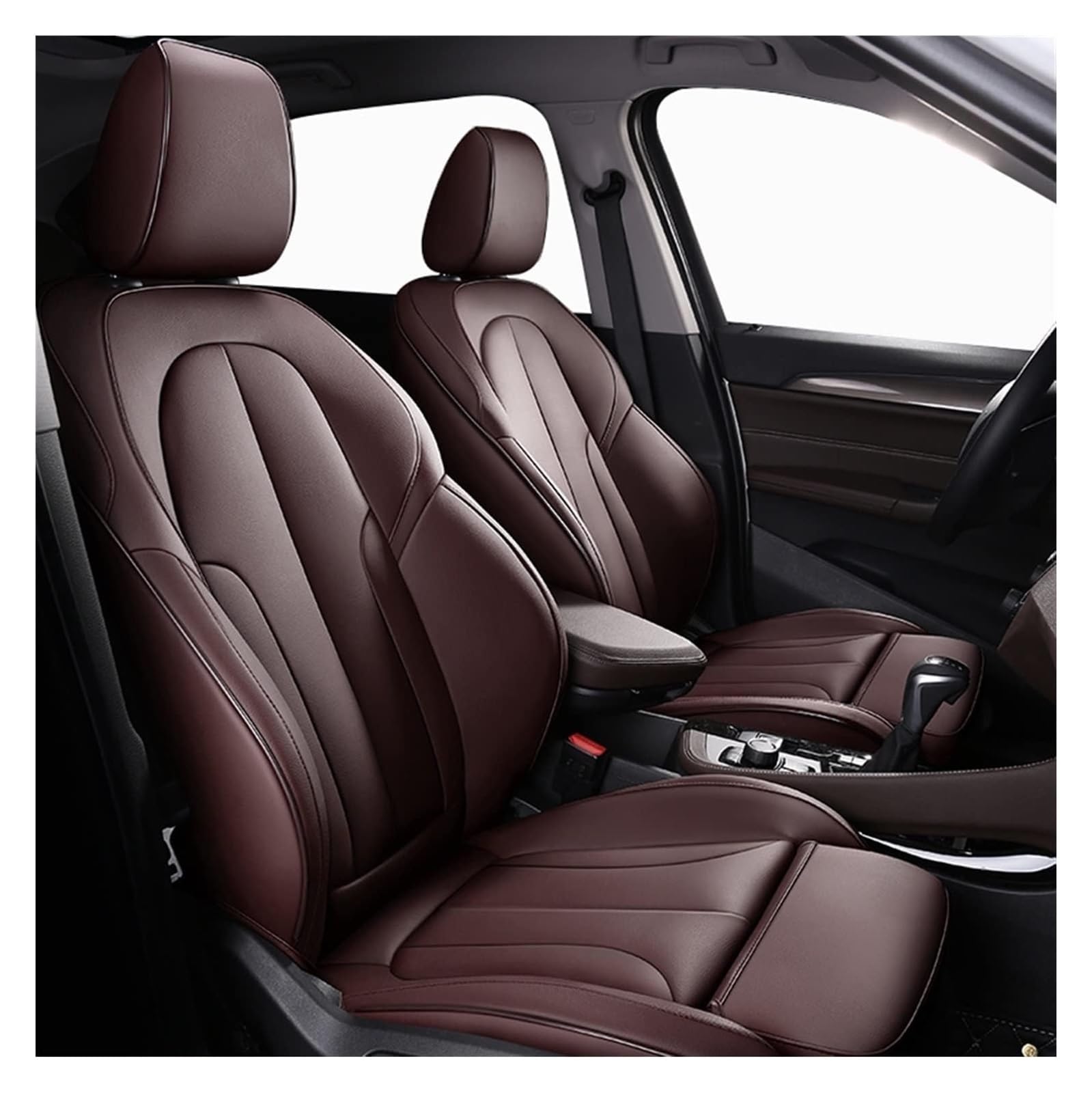 VKVZGPRARW Auto Sitzbezug Für E90 X5 E53 E91 X6 E71 F10 E34 F15 G30 X6 E71 Z4 E85 E84 E83 F15 Autositzkissenbezug Schutz Auto Custom Set Sitzbezug(Coffee) von VKVZGPRARW