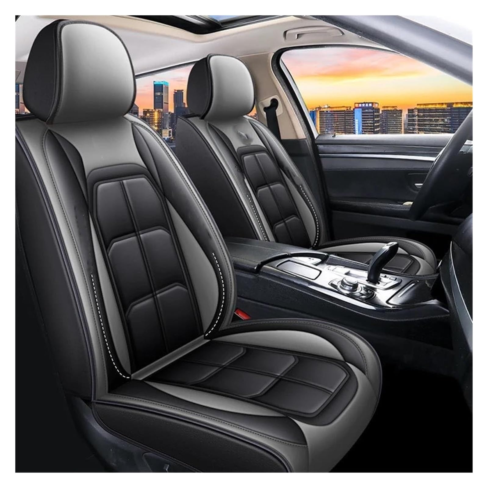 VKVZGPRARW Auto Sitzbezug Für Ecosport Für Escape Für Excursion Für Fiesta Autositzbezüge Autositzbezüge Autositzbezug Für Alle Automodelle(Grey Pillow) von VKVZGPRARW