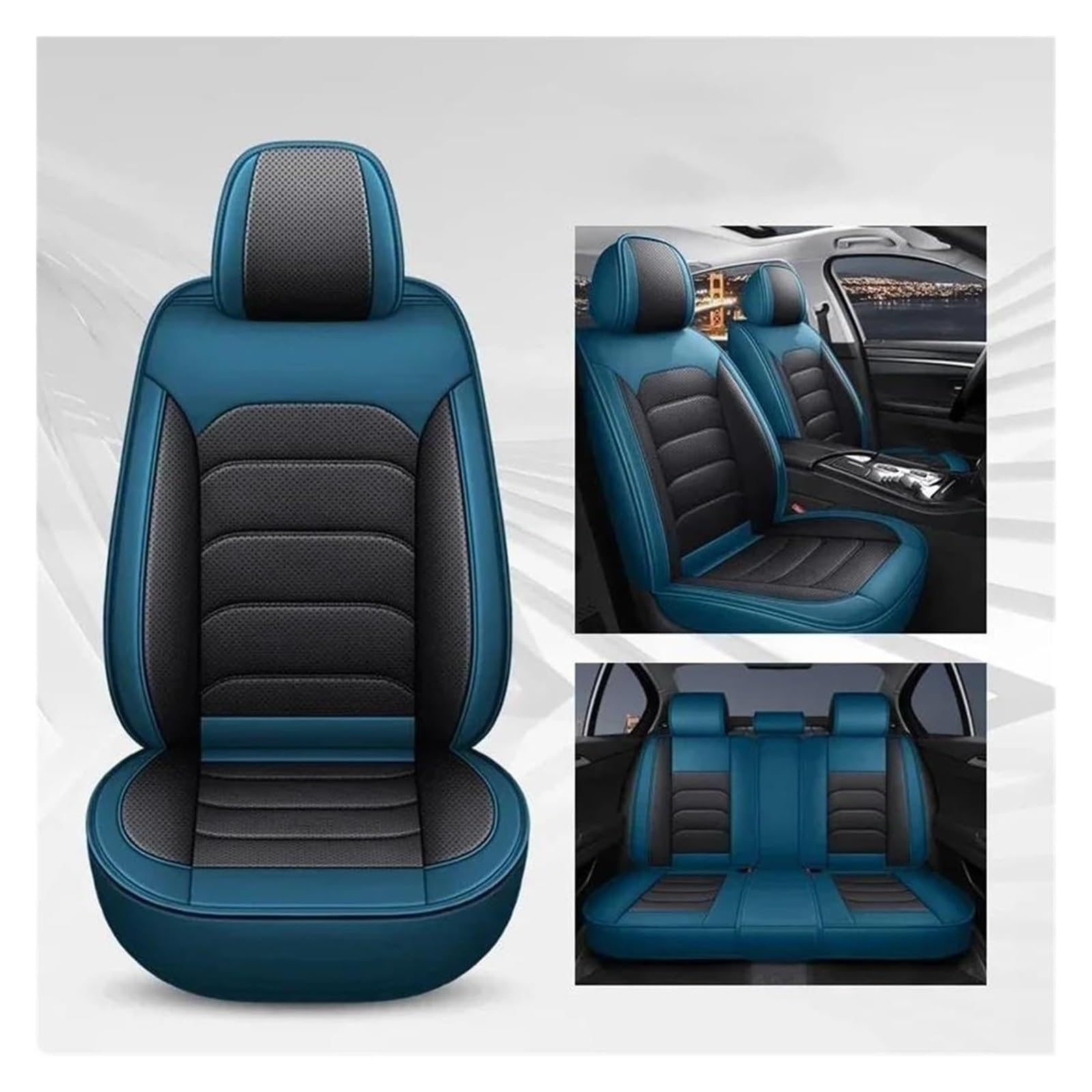 VKVZGPRARW Auto Sitzbezug Für F&ord Für Focus MK2 Für Edge Für Explorer Für Ecosport Für Escape Für Excursion Für Everest Für Fiesta Für C-MAX Autositzbezüge Autositzbezug(12) von VKVZGPRARW