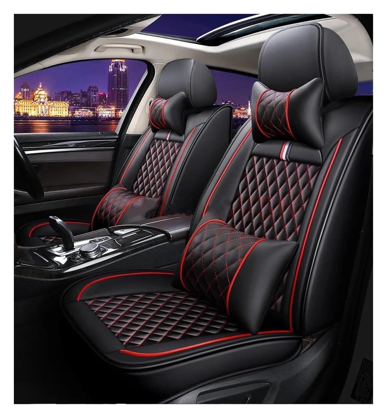 VKVZGPRARW Auto Sitzbezug Für Fiesta Für Fusion Für Mondeo Für Taurus Für Mustang Für Territory Für Kuga Für Expedition Innen Auto Sitz Abdeckung(Luxury Black) von VKVZGPRARW