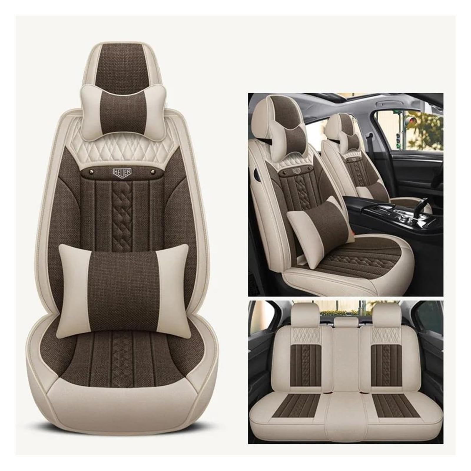 VKVZGPRARW Auto Sitzbezug Für Fluence Für M&EGANE 3 4 Für T&iguan Für ID4 Für T&OUAREG Für Dodge Für Journey Leder Autositzbezüge Vollen Satz(Color 12) von VKVZGPRARW