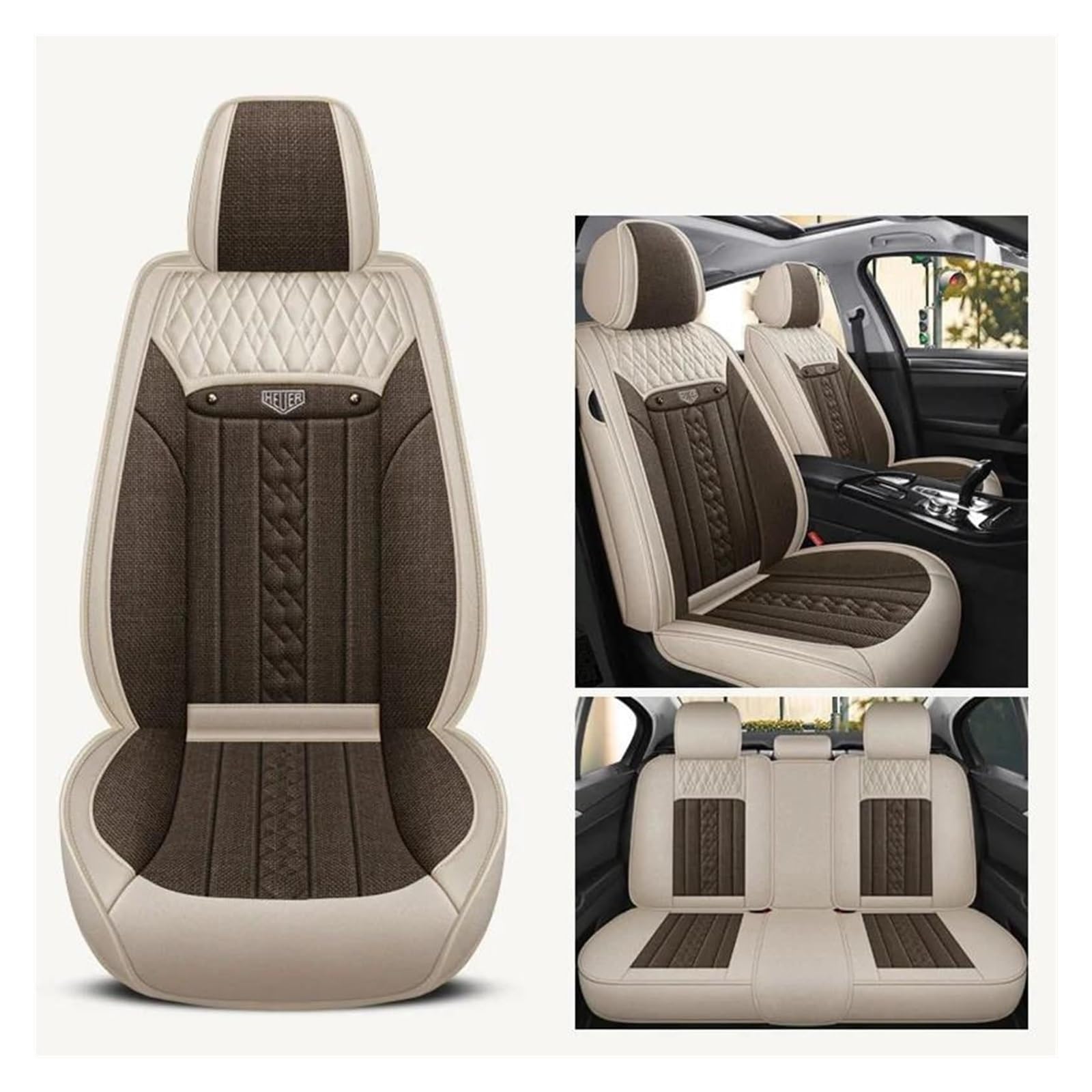 VKVZGPRARW Auto Sitzbezug Für Fluence Für M&EGANE 3 4 Für T&iguan Für ID4 Für T&OUAREG Für Dodge Für Journey Leder Autositzbezüge Vollen Satz(Color 6) von VKVZGPRARW