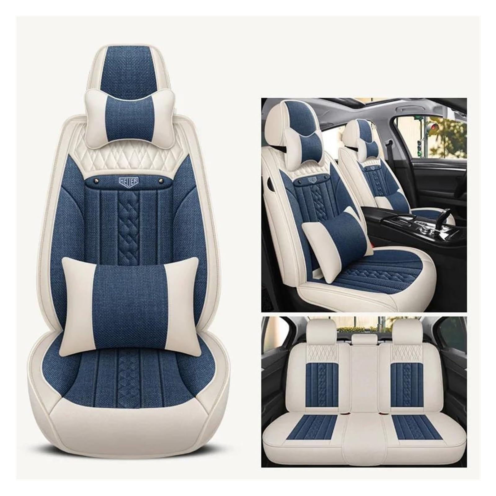VKVZGPRARW Auto Sitzbezug Für Fluence Für M&EGANE 3 4 Für T&iguan Für ID4 Für T&OUAREG Für Dodge Für Journey Leder Autositzbezüge Vollen Satz(Color 7) von VKVZGPRARW