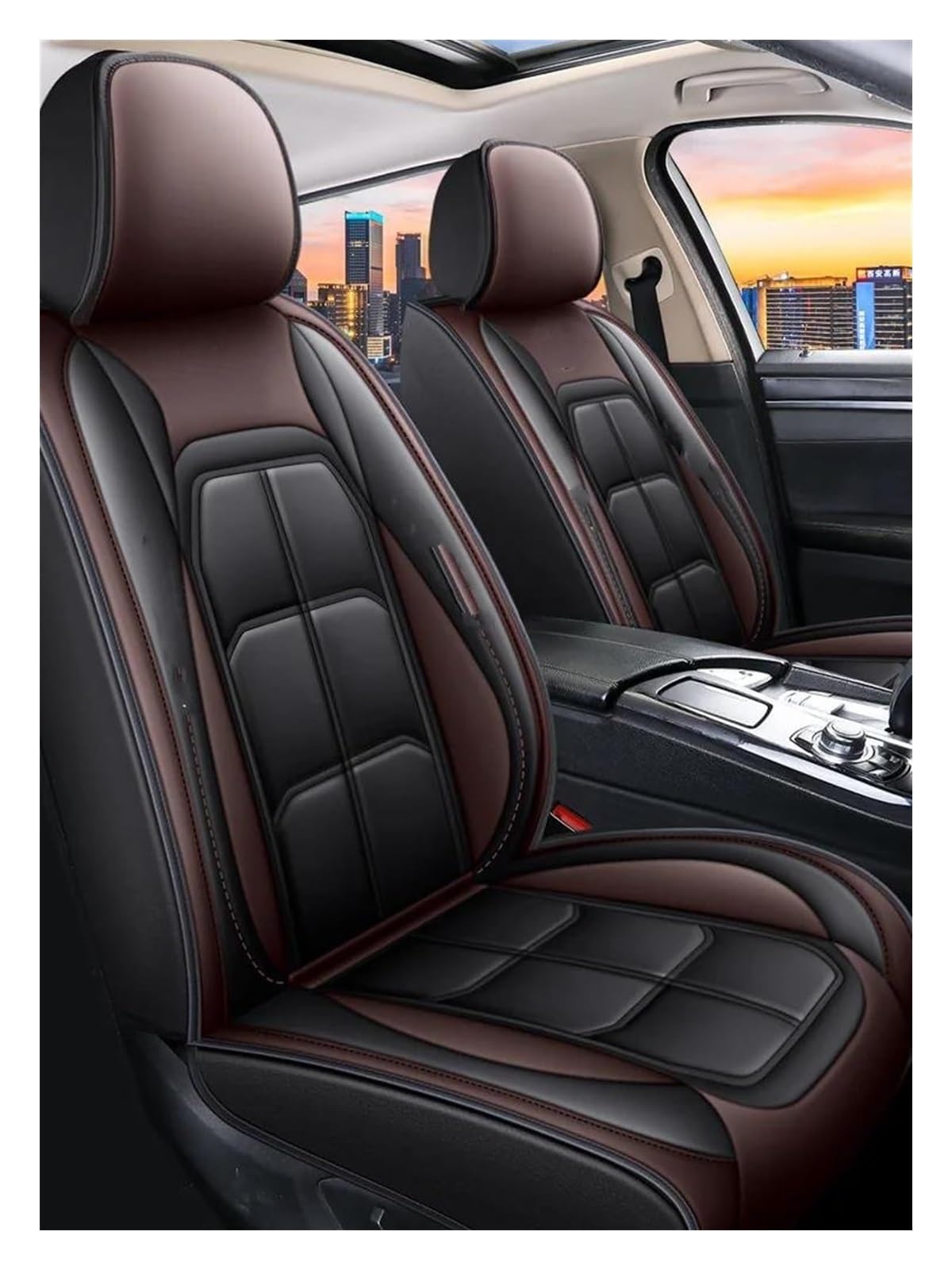 VKVZGPRARW Auto Sitzbezug Für Focus MK2 Für Edge Für Explorer Autositzschoner Autositzbezüge Autositzbezug Für Alle Automodelle(Coffee) von VKVZGPRARW