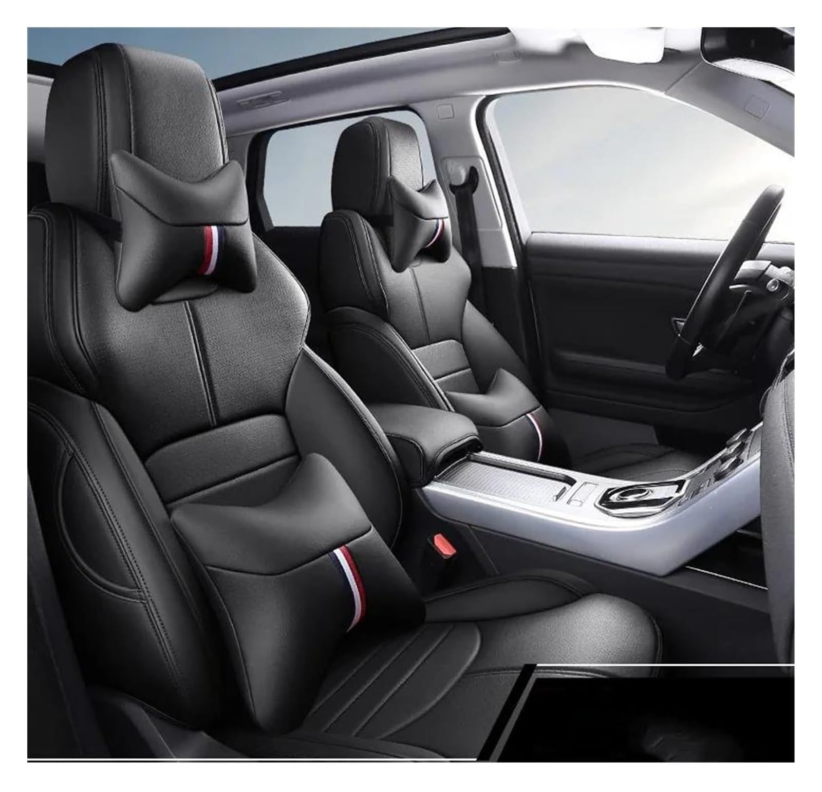 VKVZGPRARW Auto Sitzbezug Für Grand Cherokee Für Commander Für Wrangler JK Für Renegade Für Cherokee Für Patriot Für Kompass Auto Sitzbezug(Black Lux) von VKVZGPRARW