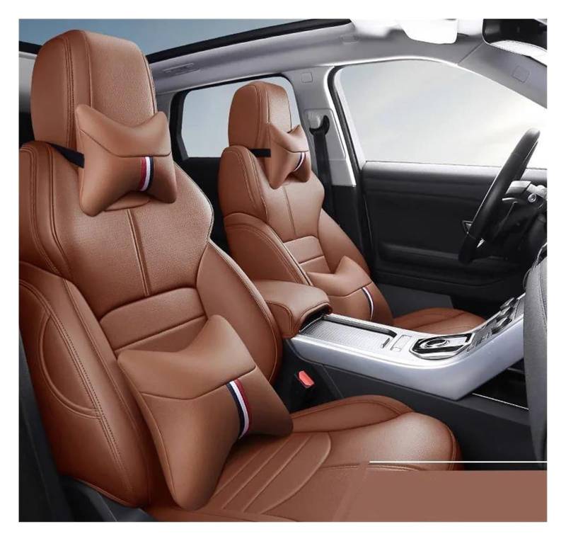 VKVZGPRARW Auto Sitzbezug Für Grand Cherokee Für Commander Für Wrangler JK Für Renegade Für Cherokee Für Patriot Für Kompass Auto Sitzbezug(Brown Lux) von VKVZGPRARW