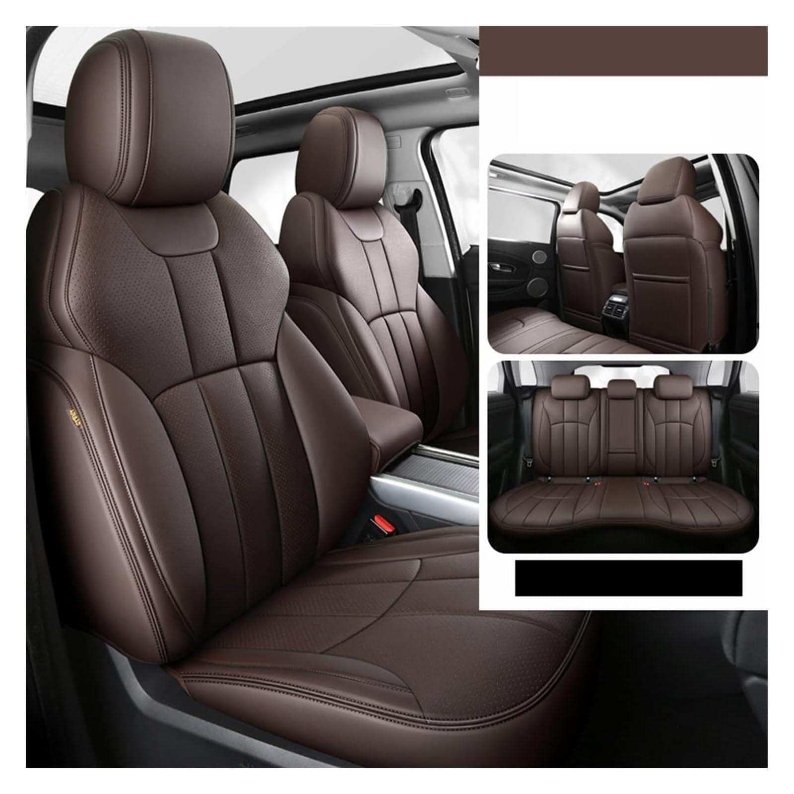 VKVZGPRARW Auto Sitzbezug Für Grand Cherokee Wk2 Sitz Auto Set Kissen Sitzbezug Schutz Maßgeschneiderte Autositzbezug Set Dekoration(Coffee) von VKVZGPRARW