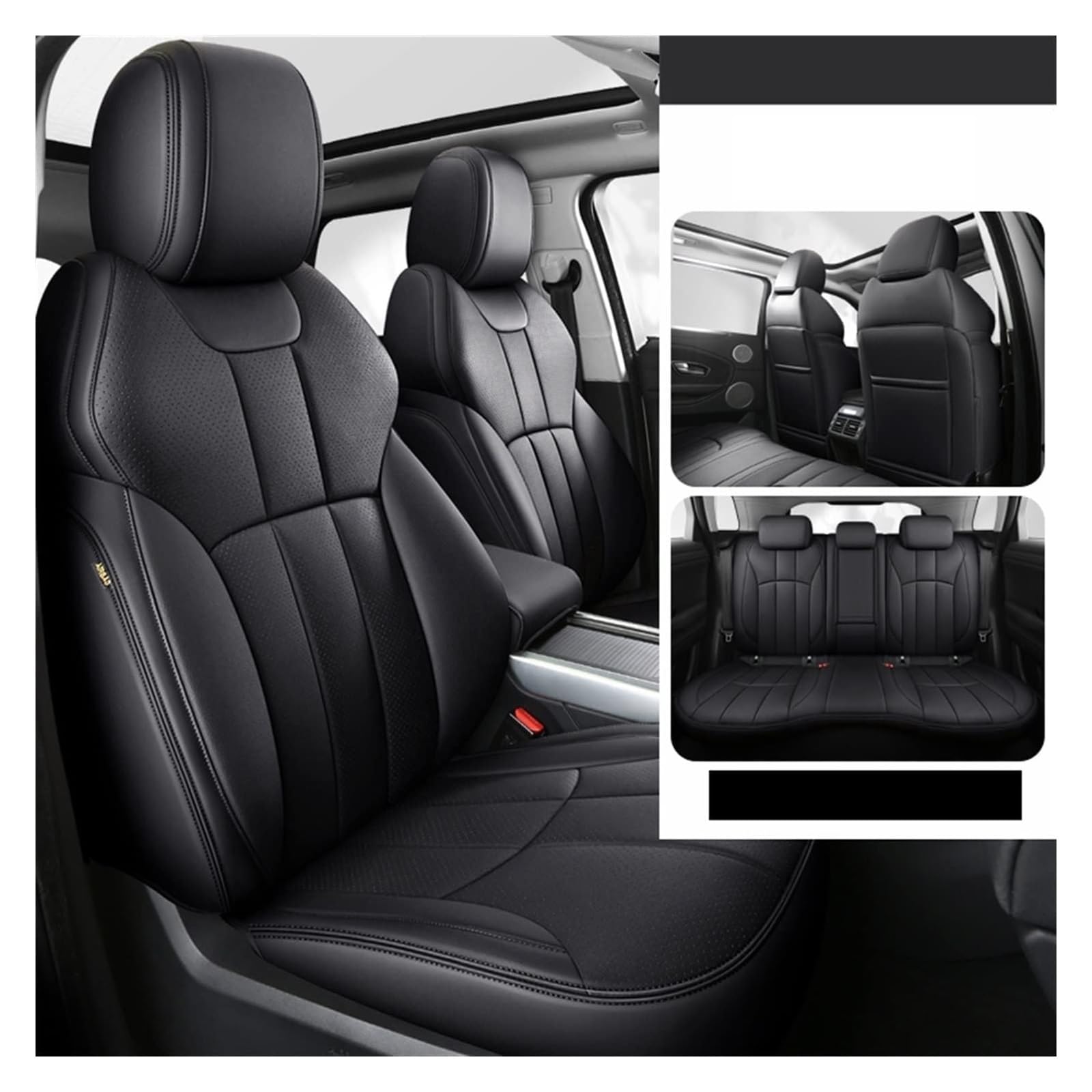 VKVZGPRARW Auto Sitzbezug Für Grand Cherokee Wk2 Sitz Auto Set Kissen Sitzbezug Schutz Maßgeschneiderte Autositzbezug Set Dekoration(Schwarz) von VKVZGPRARW