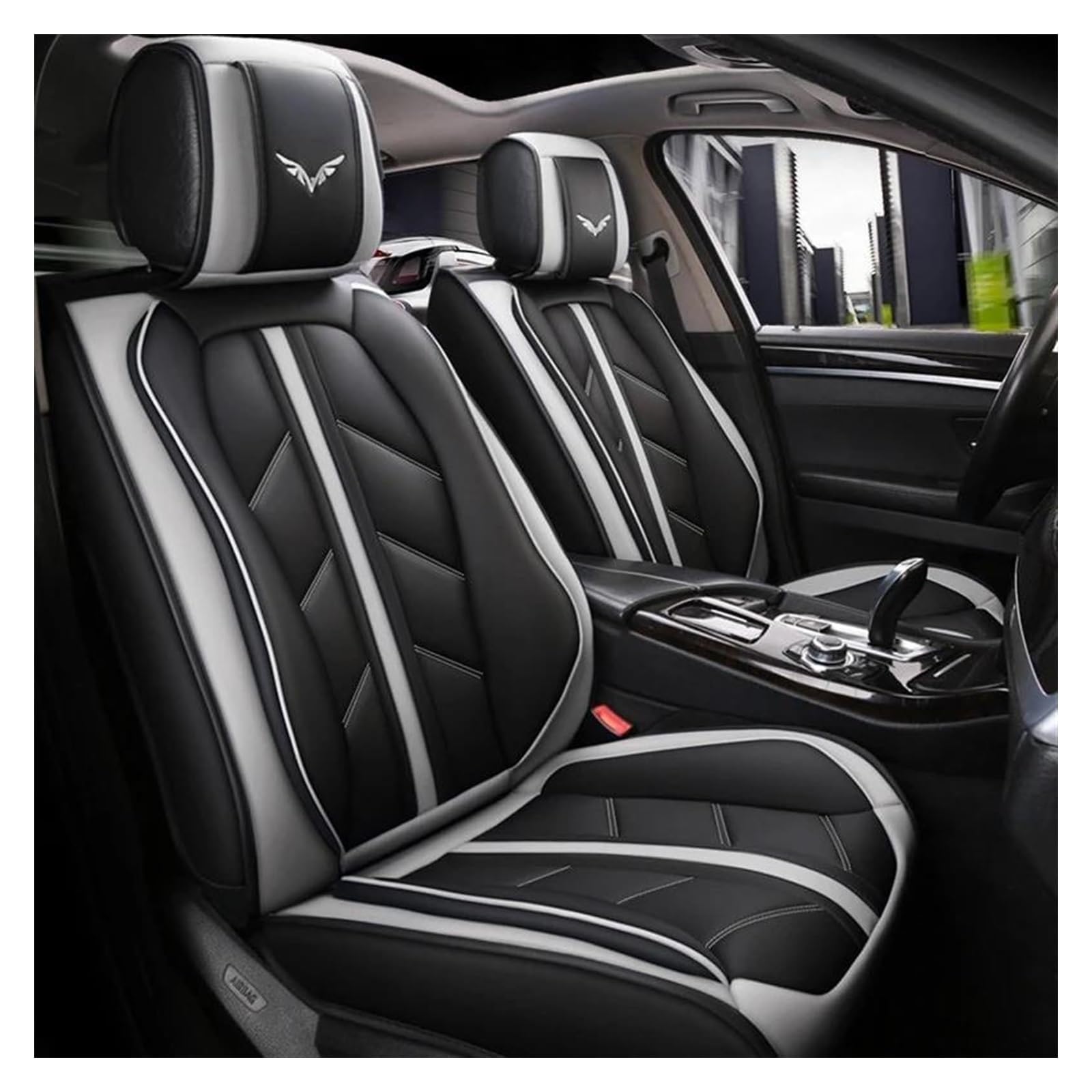 VKVZGPRARW Auto Sitzbezug Für M&EGANE 2 3 Für Fluence Für Scenic Für Clio Für Captur Für Kadjar Für Logan 2 Für Duster Auto Sitzbezüge Leder(Style 7) von VKVZGPRARW