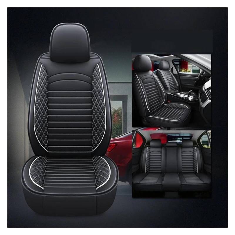 VKVZGPRARW Auto Sitzbezug Für M&EGANE Für Koleos Für Laguna Für Kadjar Für Scenic Für Espace Für Fluence Autositzbezüge Universal 5 Sitz Auto Sitzbezug(Black White A) von VKVZGPRARW