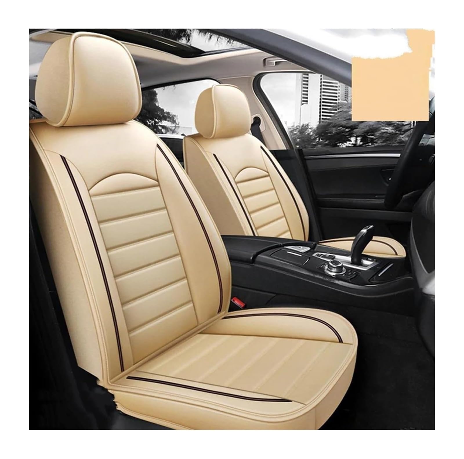 VKVZGPRARW Auto Sitzbezug Für M&ITSUBISHI Für Outlander Für ASX Für Eclipse Für Cross Für Lancer Autositzbezüge Autositzbezug Autositzbezüge(Beige) von VKVZGPRARW