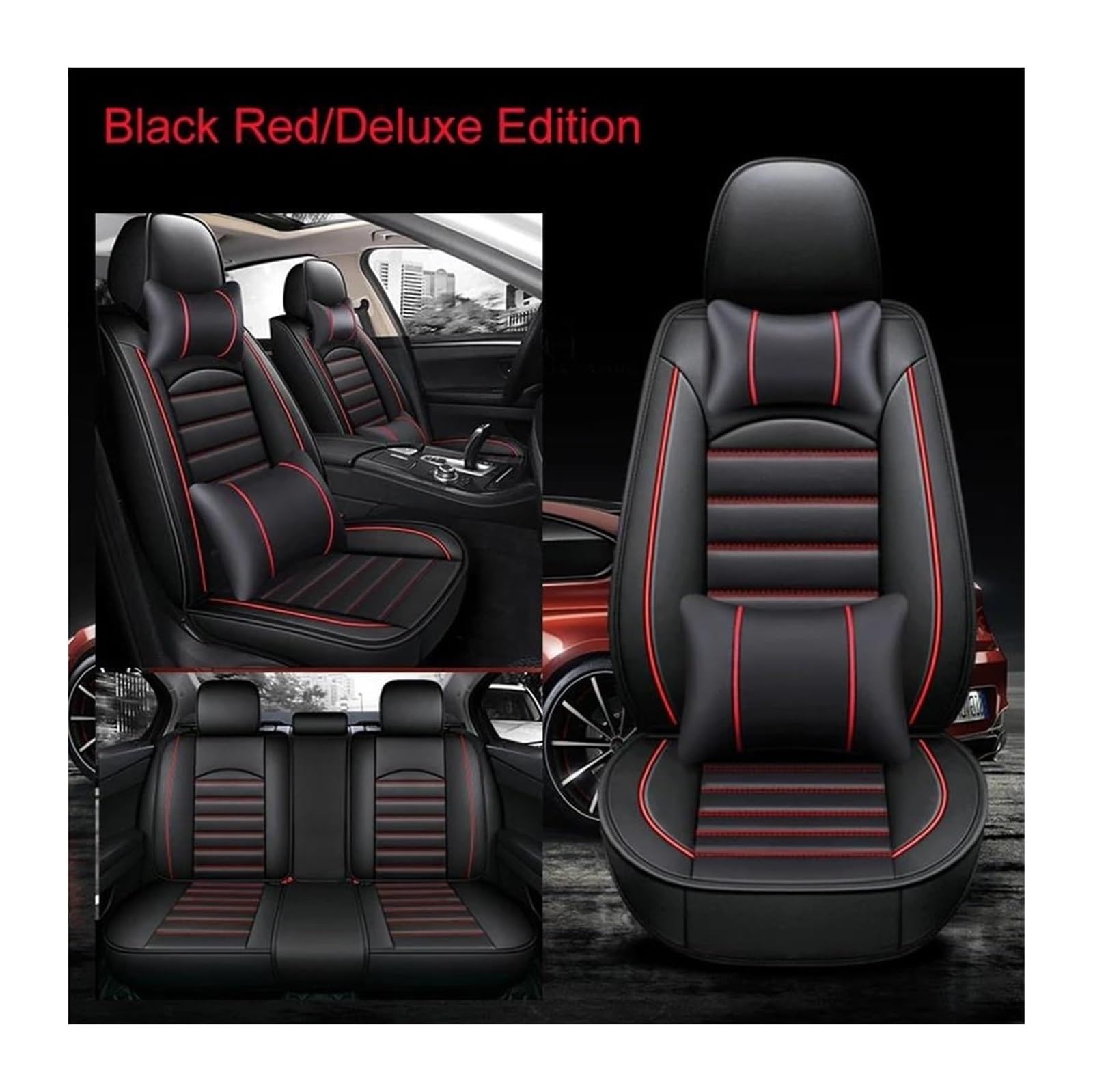 VKVZGPRARW Auto Sitzbezug Für M&ITSUBISHI Für Outlander Für ASX Für Eclipse Für Cross Für Lancer Autositzbezüge Autositzbezug Autositzbezüge(Luxury Black) von VKVZGPRARW