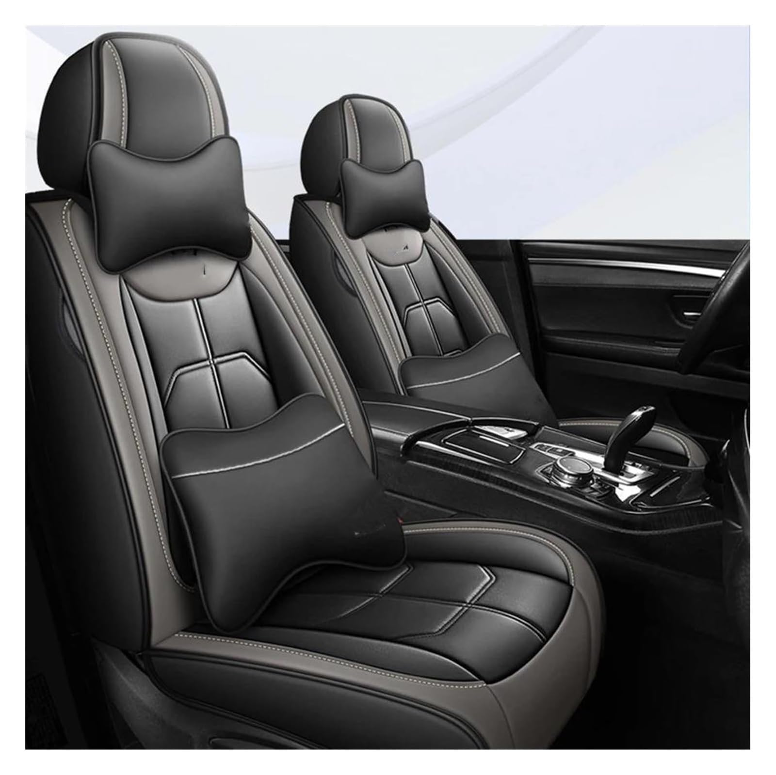 VKVZGPRARW Auto Sitzbezug Für M&ercedes Für B&ENZ Für B-Klasse W246 W245 W242 W247 Für B-Klasse B180 B200 B250 Autositzschoner Autositzbezüge(Luxury Black Grey) von VKVZGPRARW