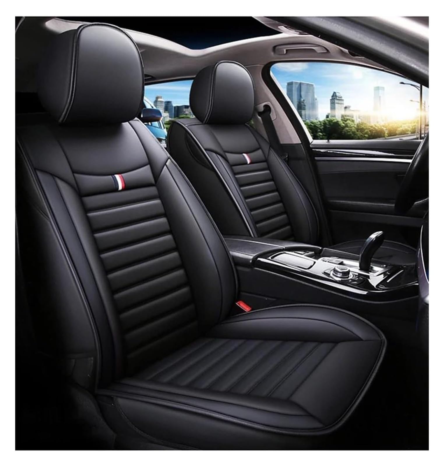 VKVZGPRARW Auto Sitzbezug Für M&ercedes Für B&ENZ Für GLA CLA CLS GLC GLE GLK GLS CLK SLC SL ML GL Auto Innensitzbezug Autositzbezüge Universal(Schwarz) von VKVZGPRARW