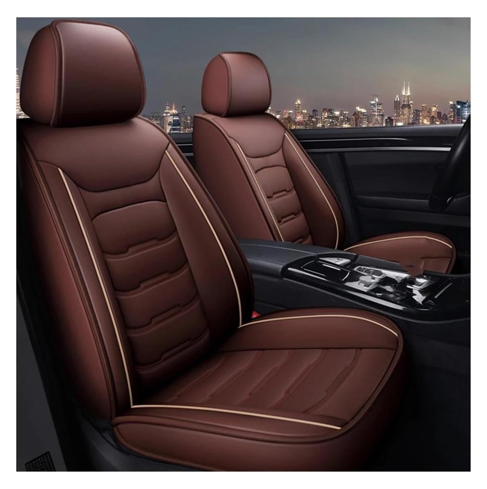 VKVZGPRARW Auto Sitzbezug Für M&ercedes Für GLA KLASSE W166 W167 GL Für GLB Für GLC Für GLE Für GLK Für GLS Innenzubehör Autositzbezüge(2) von VKVZGPRARW
