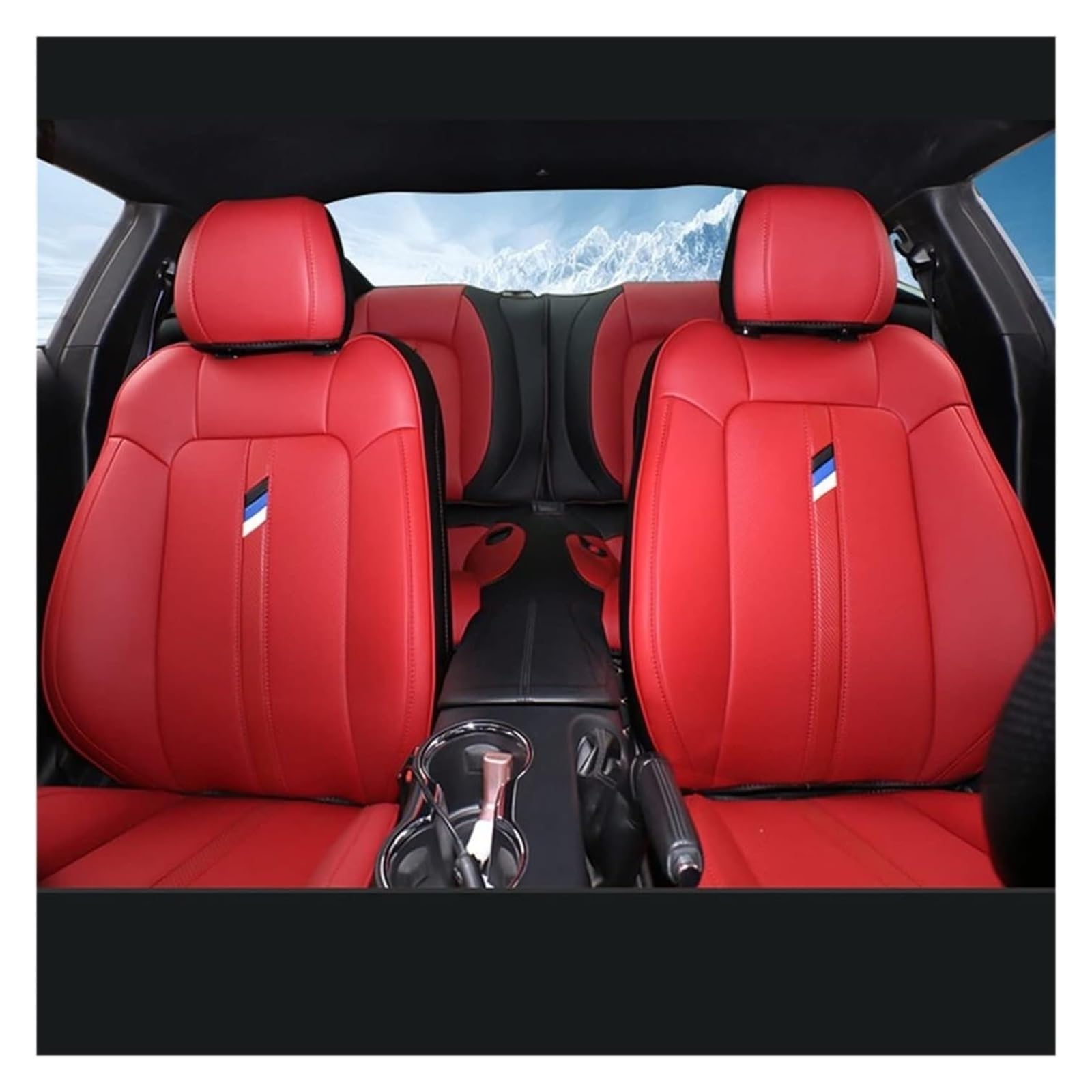 VKVZGPRARW Auto Sitzbezug Für Mustang 201-2020 Sitzbezug Full Encirclement Autoinnenausstattung 4 Sitze Autositzkissen Protektoren(2) von VKVZGPRARW