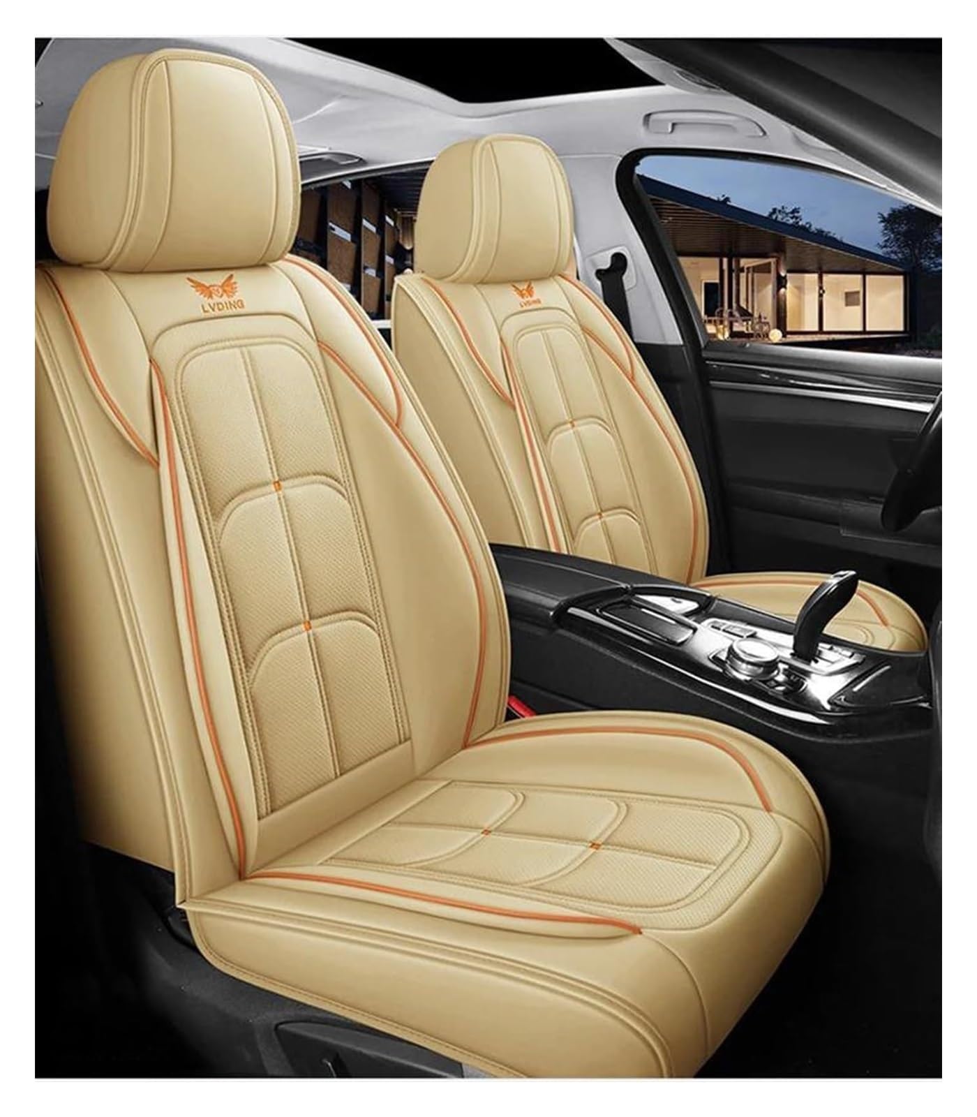 VKVZGPRARW Auto Sitzbezug Für P&eugeot Für 206 2008 301 307 307 SW 308 3008 4008 508 Atmungsaktive Innenschutz R Autositzbezüge Autositzbezug(Beige) von VKVZGPRARW