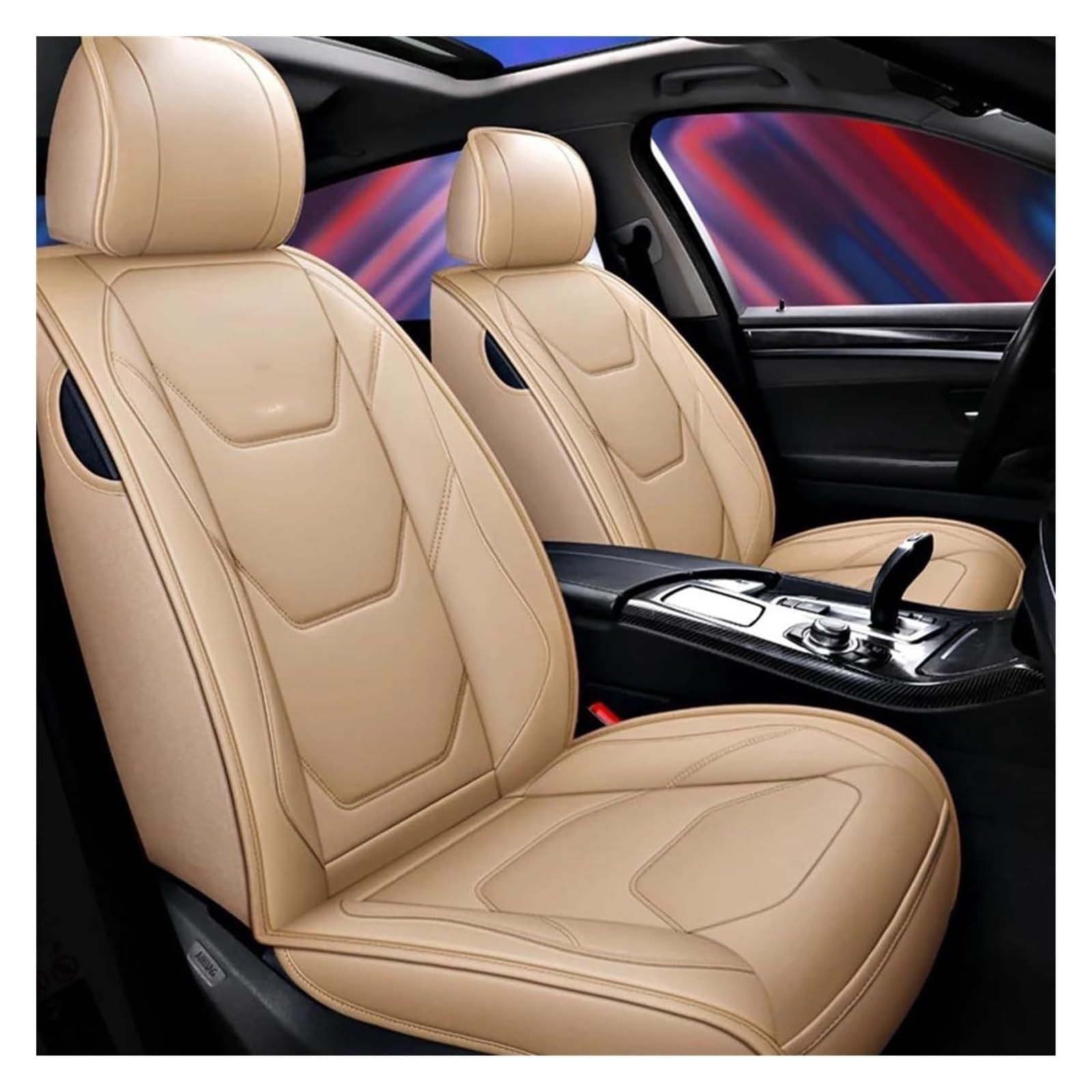 VKVZGPRARW Auto Sitzbezug Für Sonic Für Spark Für Equinox Für Malibu Autositzbezüge Autositzbezug Autositzbezüge Leder(Beige) von VKVZGPRARW