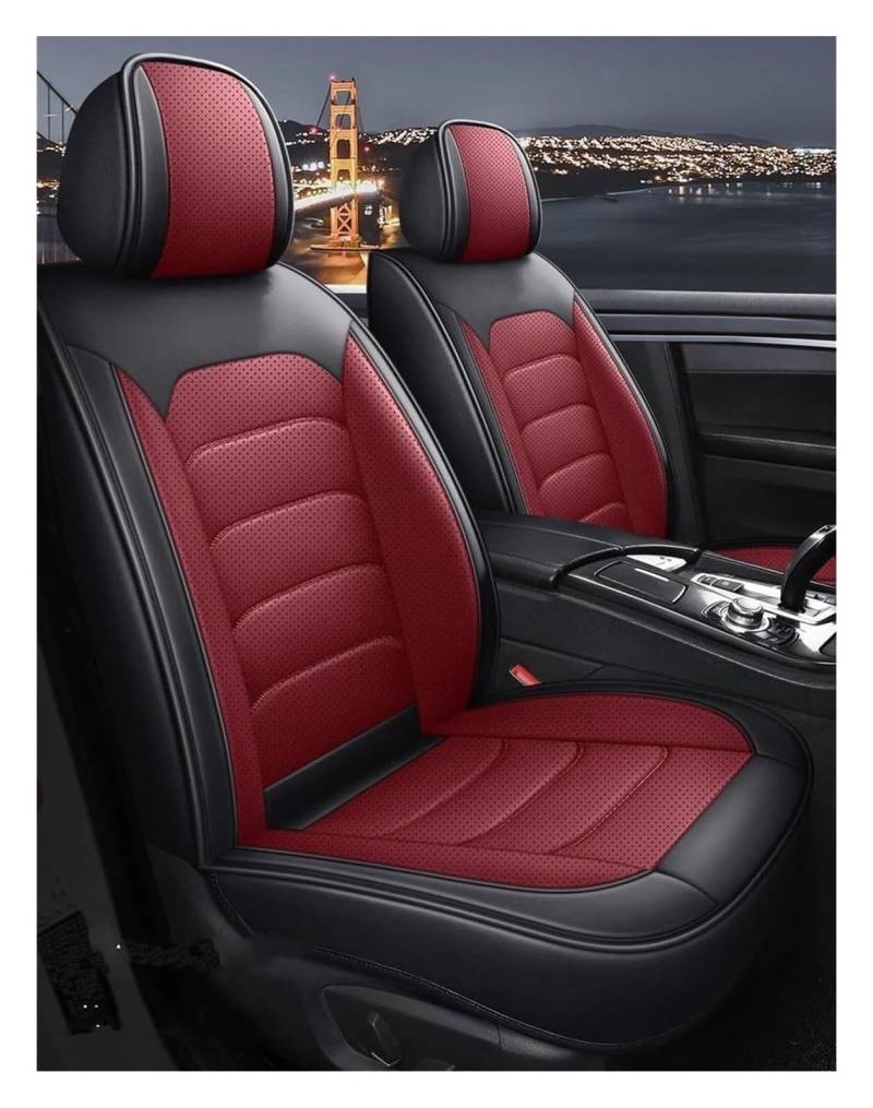 VKVZGPRARW Auto Sitzbezug Für T&oyota Alle Modelle Für Land Cruiser Für Prado Für Yaris Für Venza Für Prius Protektoren Autositzbezüge Autositzbezug(Black Red 4pcs) von VKVZGPRARW
