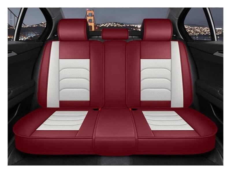 VKVZGPRARW Auto Sitzbezug Für T&oyota Alle Modelle Für Land Cruiser Für Prado Für Yaris Für Venza Für Prius Protektoren Autositzbezüge Autositzbezug(White Red) von VKVZGPRARW
