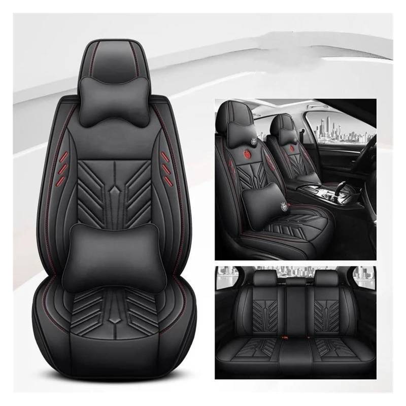 VKVZGPRARW Auto Sitzbezug Für T&oyota Alle Modelle Für Land Für Cruiser Für Prado Für Yaris Für Venza Für Prius Für Camry Für Corolla Auto Sitzbezüge(Black A) von VKVZGPRARW