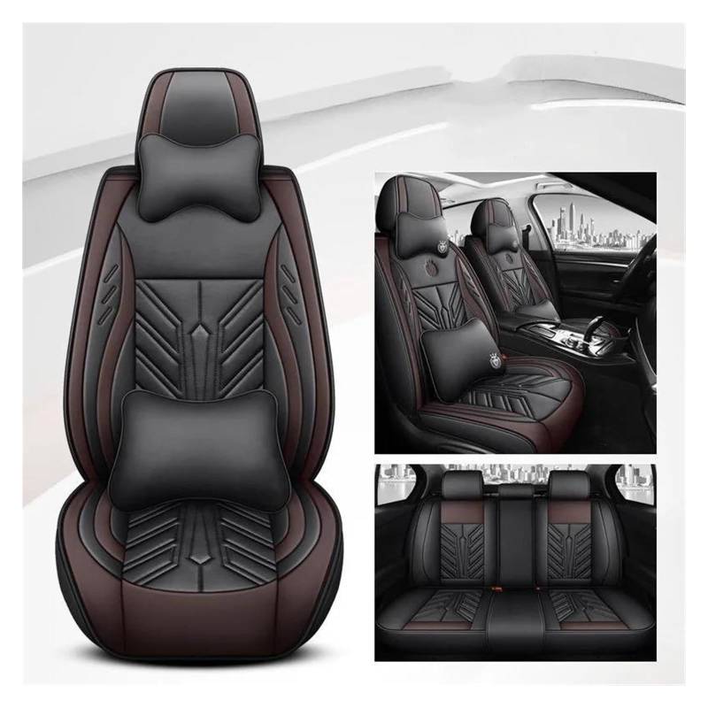 VKVZGPRARW Auto Sitzbezug Für T&oyota Alle Modelle Für Land Für Cruiser Für Prado Für Yaris Für Venza Für Prius Für Camry Für Corolla AutositzbezügeLeder(Coffee A) von VKVZGPRARW