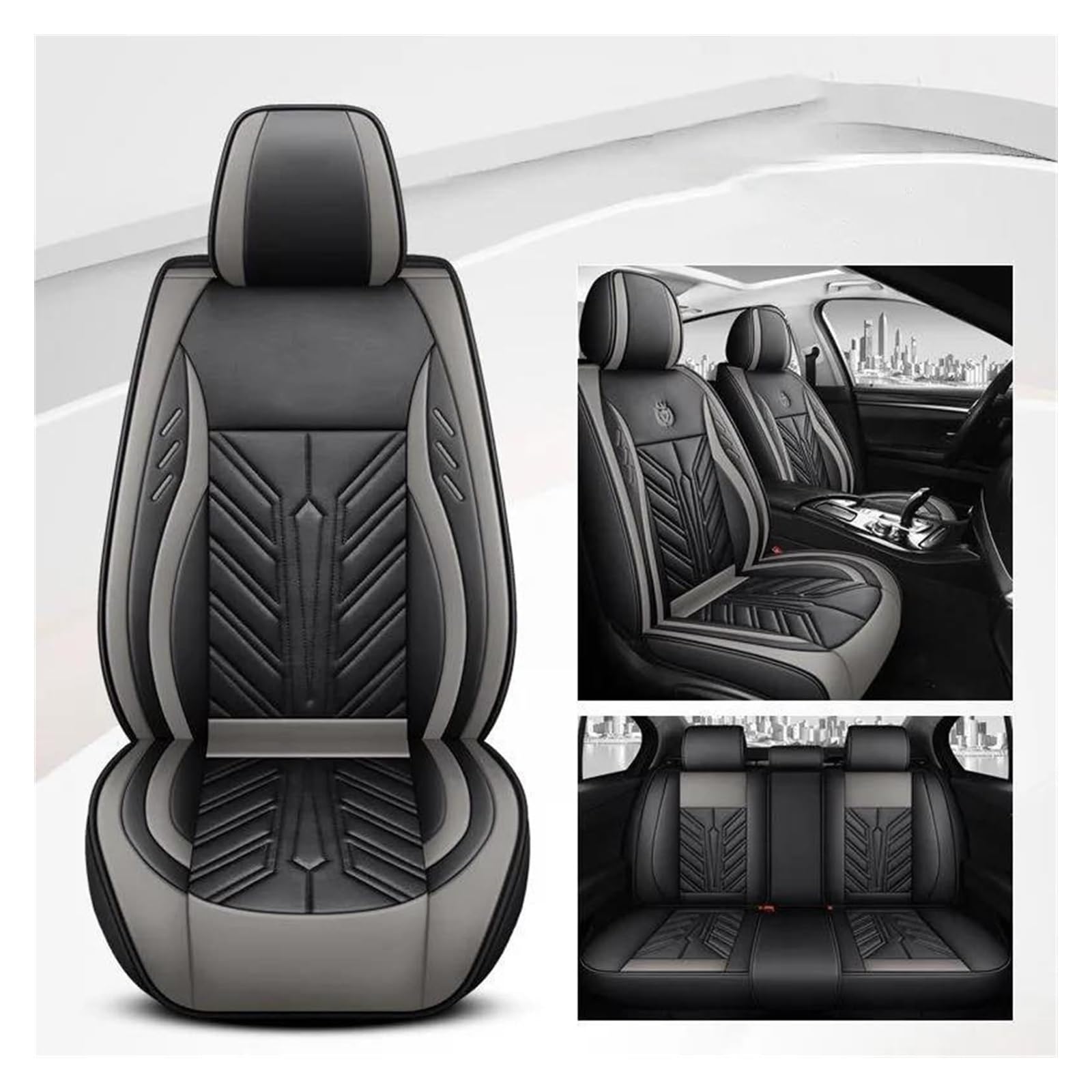 VKVZGPRARW Auto Sitzbezug Für T&oyota Alle Modelle Für Land Für Cruiser Für Prado Für Yaris Für Venza Für Prius Für Camry Für Corolla AutositzbezügeLeder(Red-Brown-Panel) von VKVZGPRARW