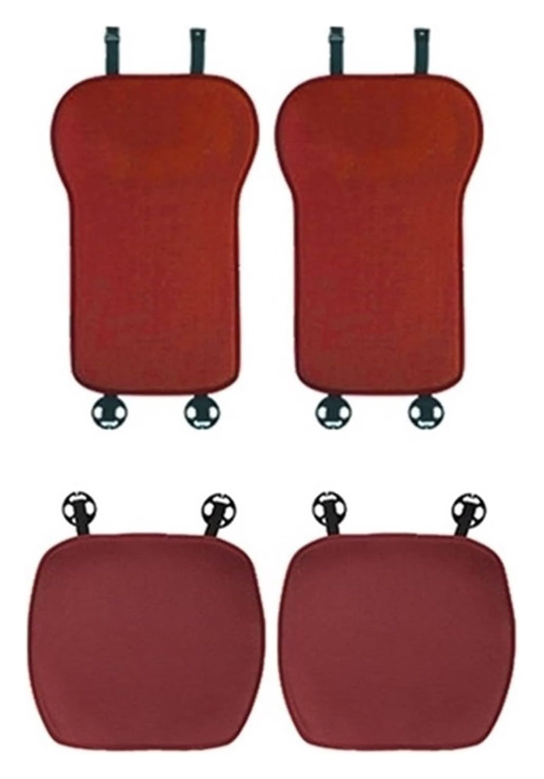 VKVZGPRARW Auto Sitzbezug Für T&oyota Für Avalon Für Prado Für Etios Für Hilux Für Yaris Für Raize Für Voxy Autositzbezüge Kissen Set Protector Mat Pad(Two Seat Red) von VKVZGPRARW