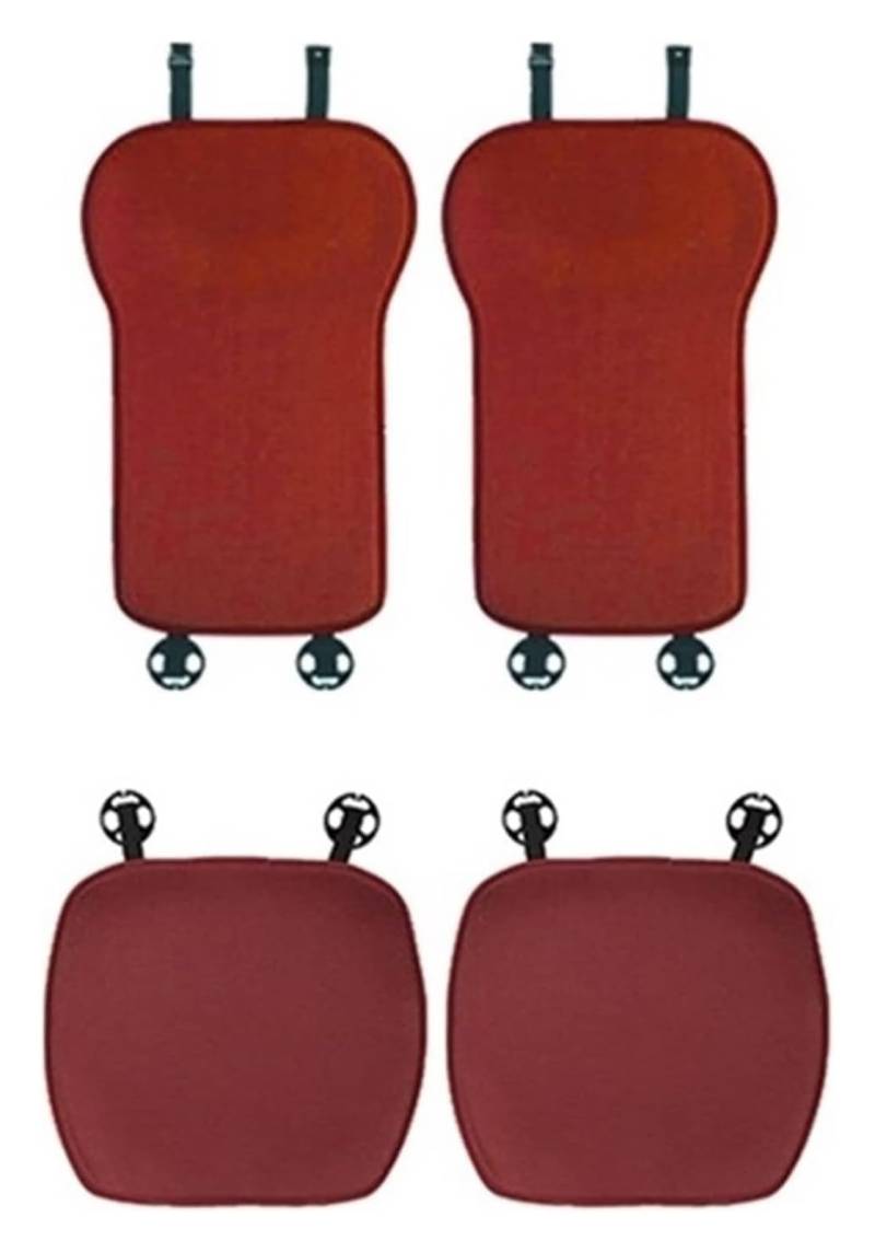 VKVZGPRARW Auto Sitzbezug Für T&oyota Für Avalon Für Prado Für Etios Für Hilux Für Yaris Für Raize Für Voxy Autositzbezüge Kissen Set Protector Mat Pad(Two Seat Red) von VKVZGPRARW