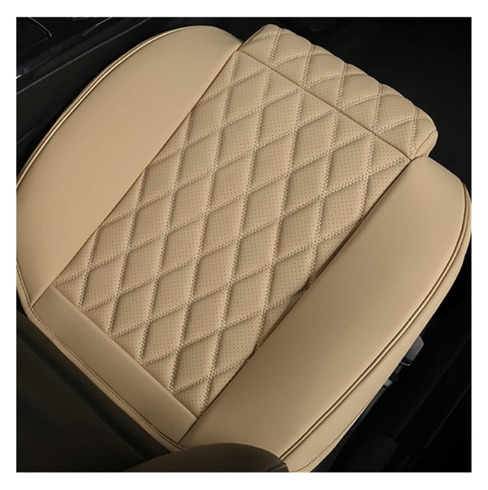 VKVZGPRARW Auto Sitzbezug Für T&oyota Für Camry 40 Für RAV4 Für Verso FJ Für Land Cruiser LC 200 Für Prado 150 120 Auto Sitzkissen Nicht-Slip Abdeckung(1pcs Beige) von VKVZGPRARW