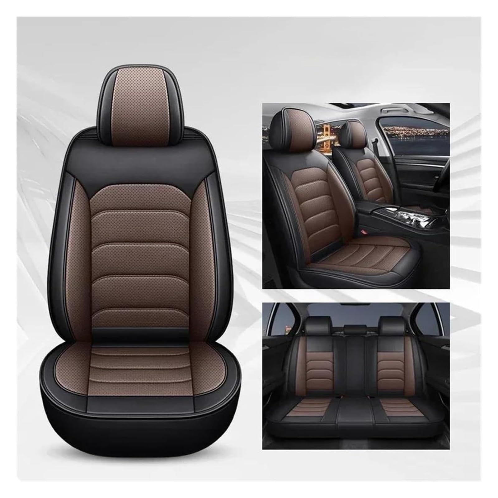 VKVZGPRARW Auto Sitzbezug Für T&oyota Für Corolla Für Camry Für RAV4 Für CHR Für Highlander Für Land Cuirser Für Prado Universal Auto Sitz Abdeckung(4) von VKVZGPRARW