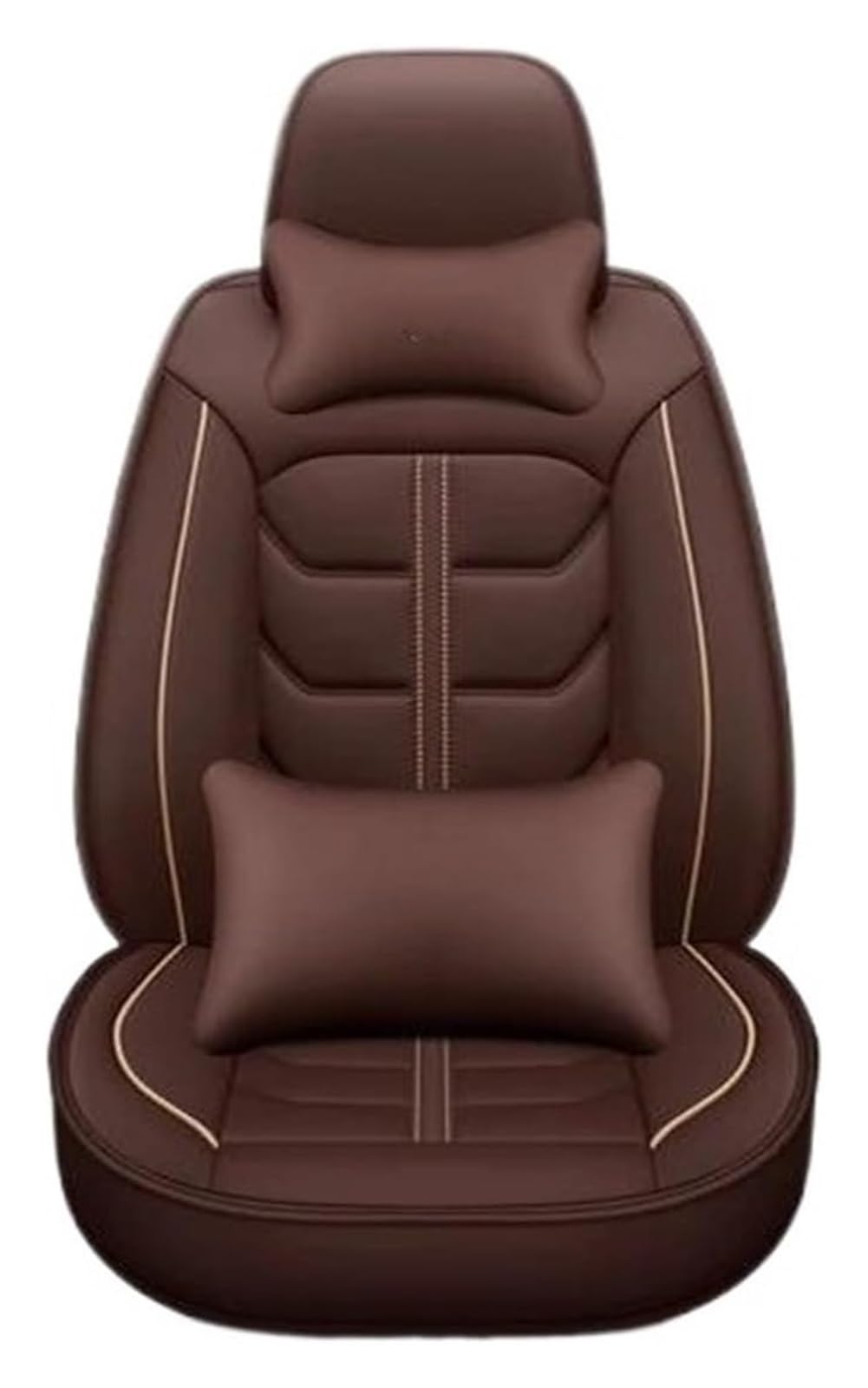 VKVZGPRARW Auto Sitzbezug Für VW Alle Modelle Für Polo Für G&olf 7 Für T&iguan Für T&Ouran Für J&etta CC Auto-Styling Autositzbezug Autositzbezüge 5 Sitze(Coffee Pillow 2) von VKVZGPRARW