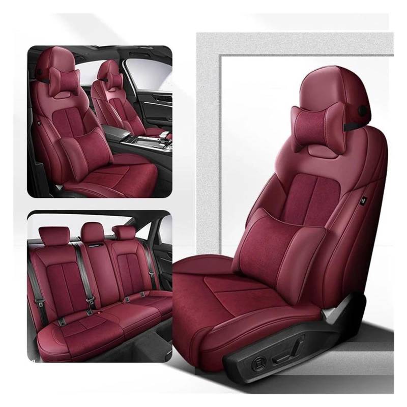 VKVZGPRARW Auto Sitzbezug Für VW Für G&olf 4 5 7 8 Für G&olf GTI Auto Innenschutz Autositzbezüge Benutzerdefinierte Leder All Inclusive Autositzbezug(Color 8) von VKVZGPRARW