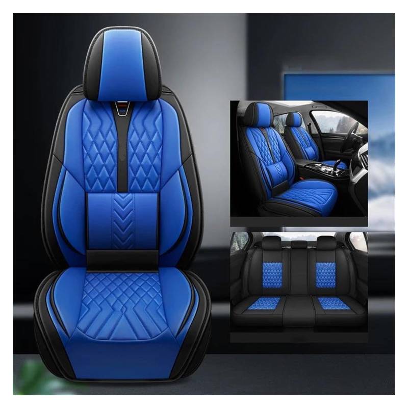 VKVZGPRARW Auto Sitzbezug Für VW Für P&assat Für B5 B6 B7 B8 Für P&eugeot 307 Für CC 301 Für Q50 QX50 EX Autositzbezüge Vollständiger Satz(Blau) von VKVZGPRARW